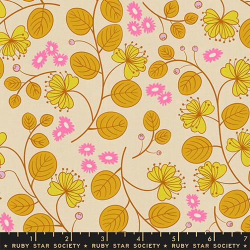 Caper Floral - Parchment - LoFi LINEN