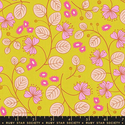 Caper Floral - Citron - LoFi LINEN