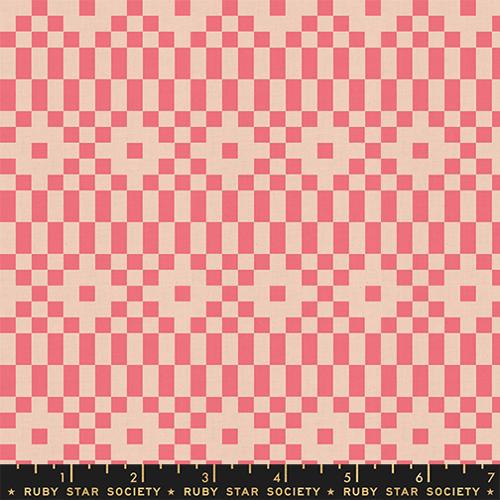 Bitmapped - Neon Coral - LoFi LINEN