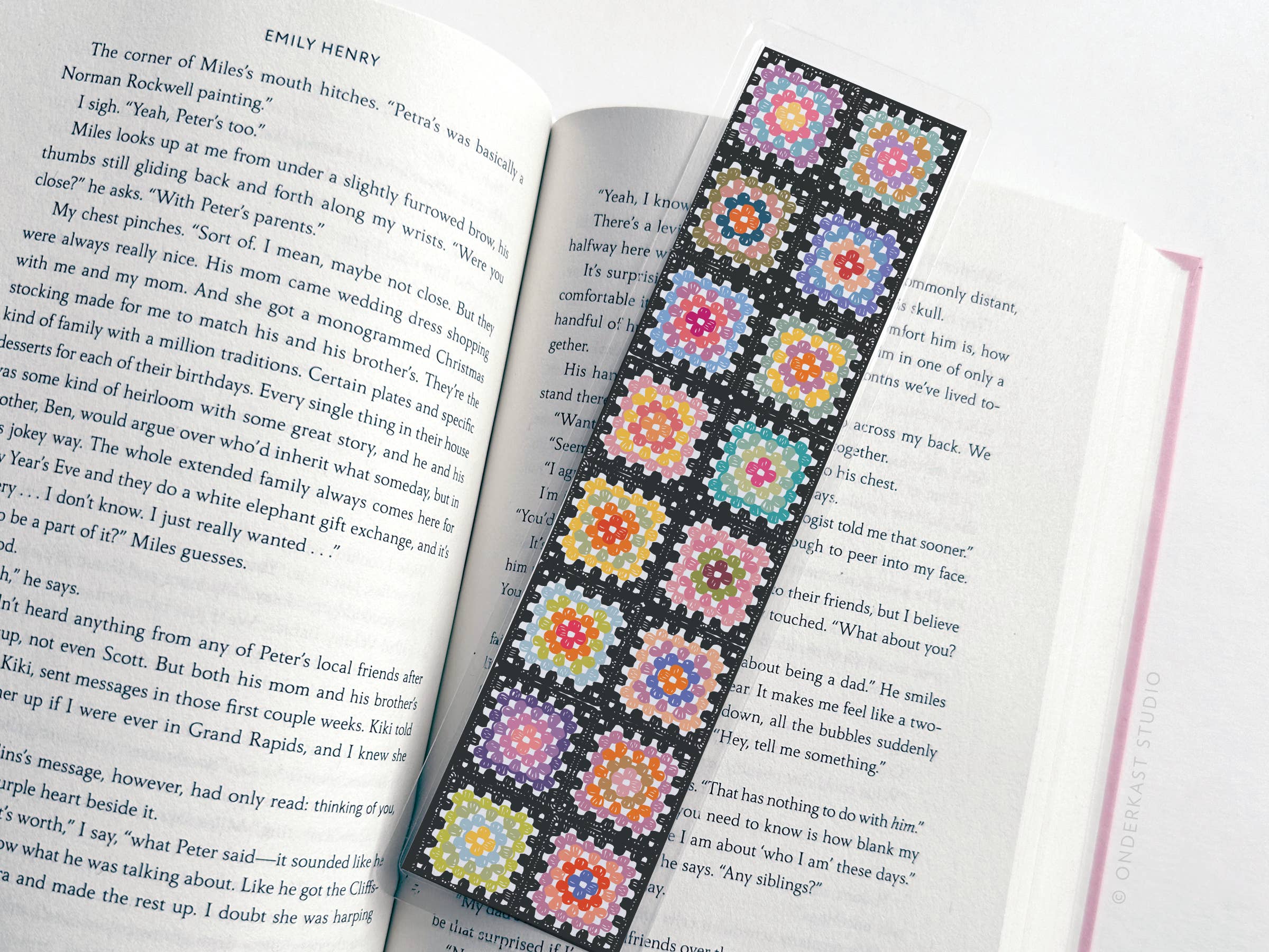Granny Squares Crochet Blanket - Laminated Bookmark
