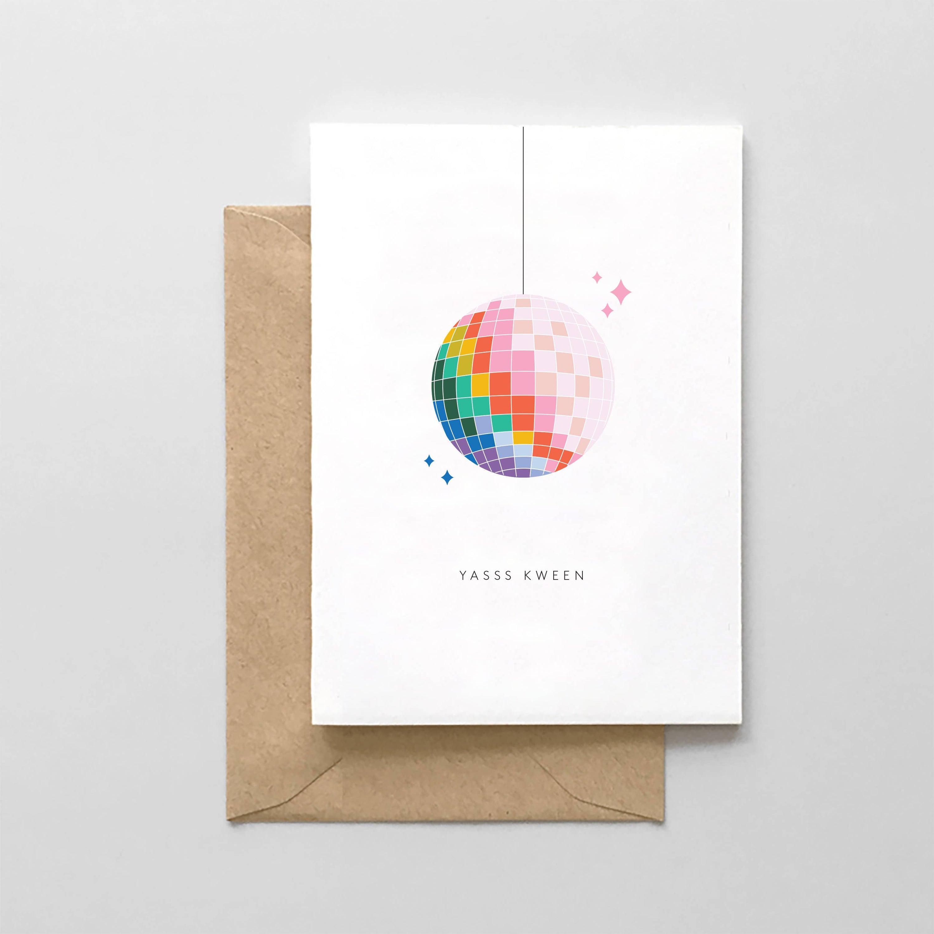 Yasss Queen! Disco Ball - Greeting Card