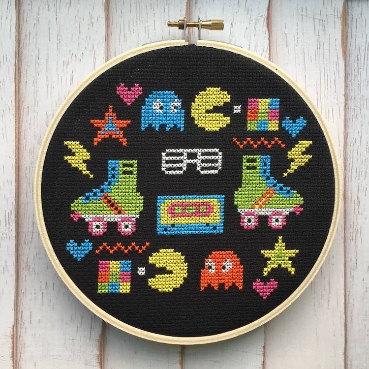 80's Sampler - Counted Cross Stitch DIY KIT