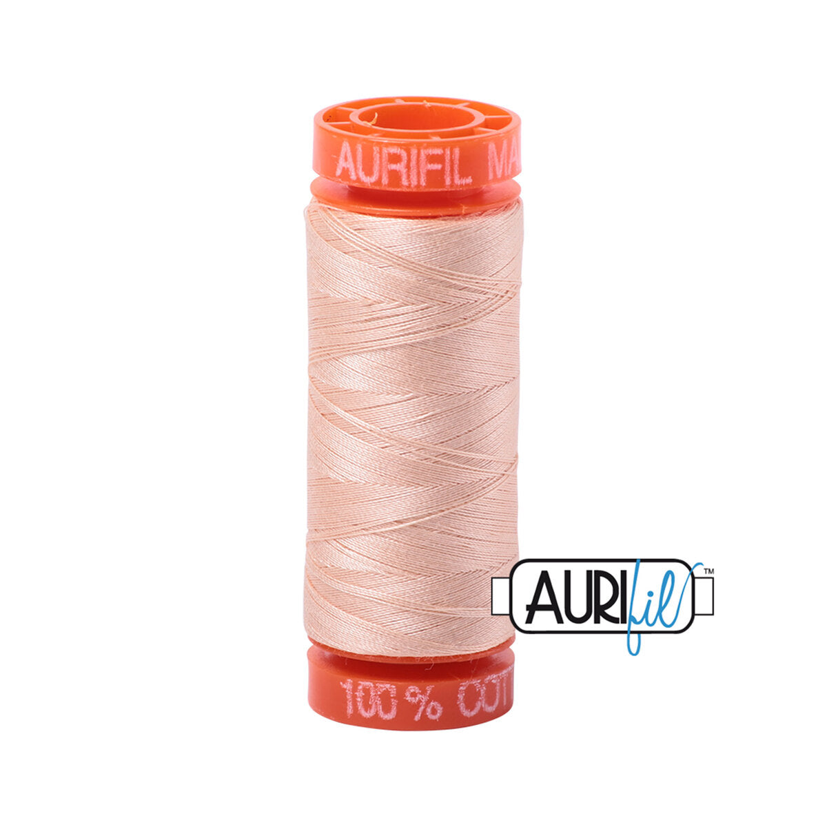 Aurifil 50wt Cotton Thread - Apricot (#2205) - small spool