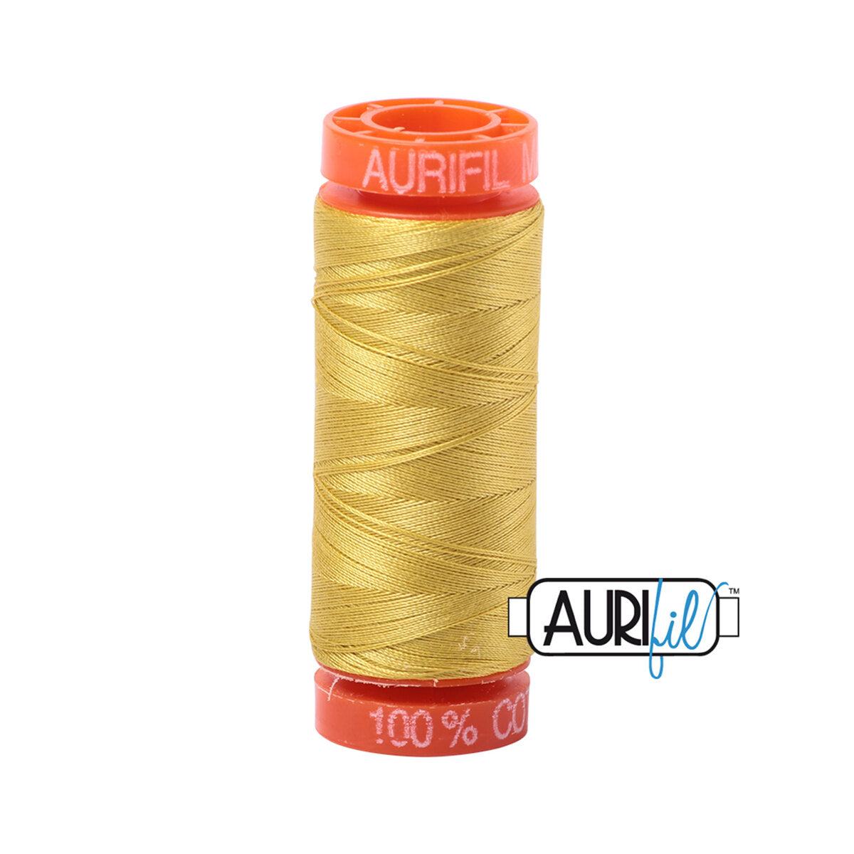 Aurifil 50wt Cotton Thread - Gold Yellow (#5015) - small spool