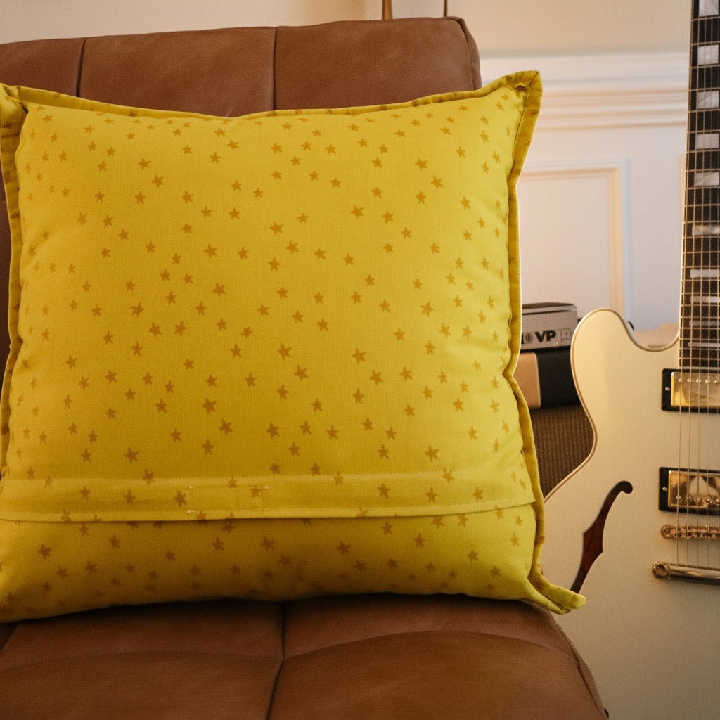 Banana Pop Art Quilted Throw Pillow - Black