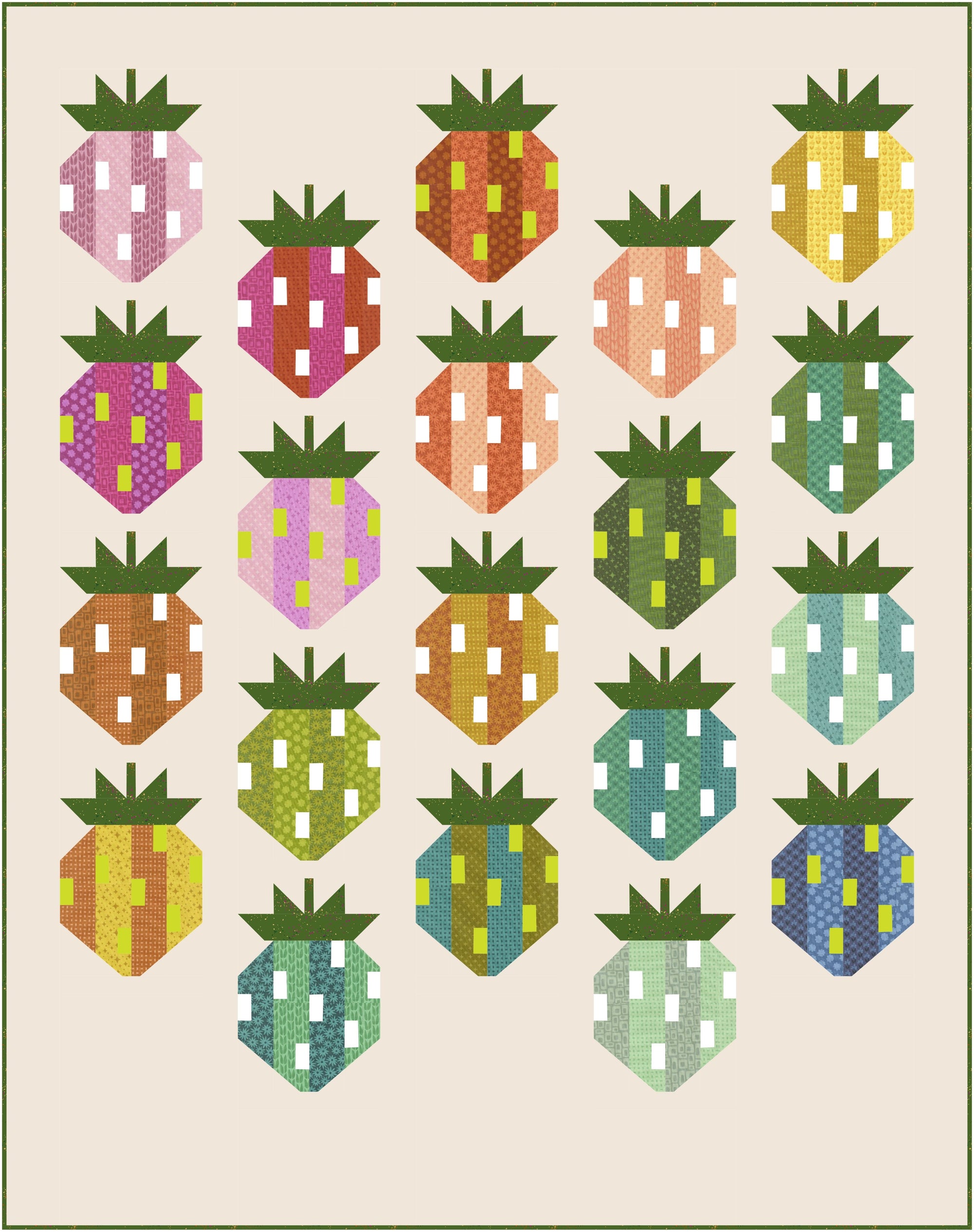 Berry Season Quilt Kit - Strawberry Creme