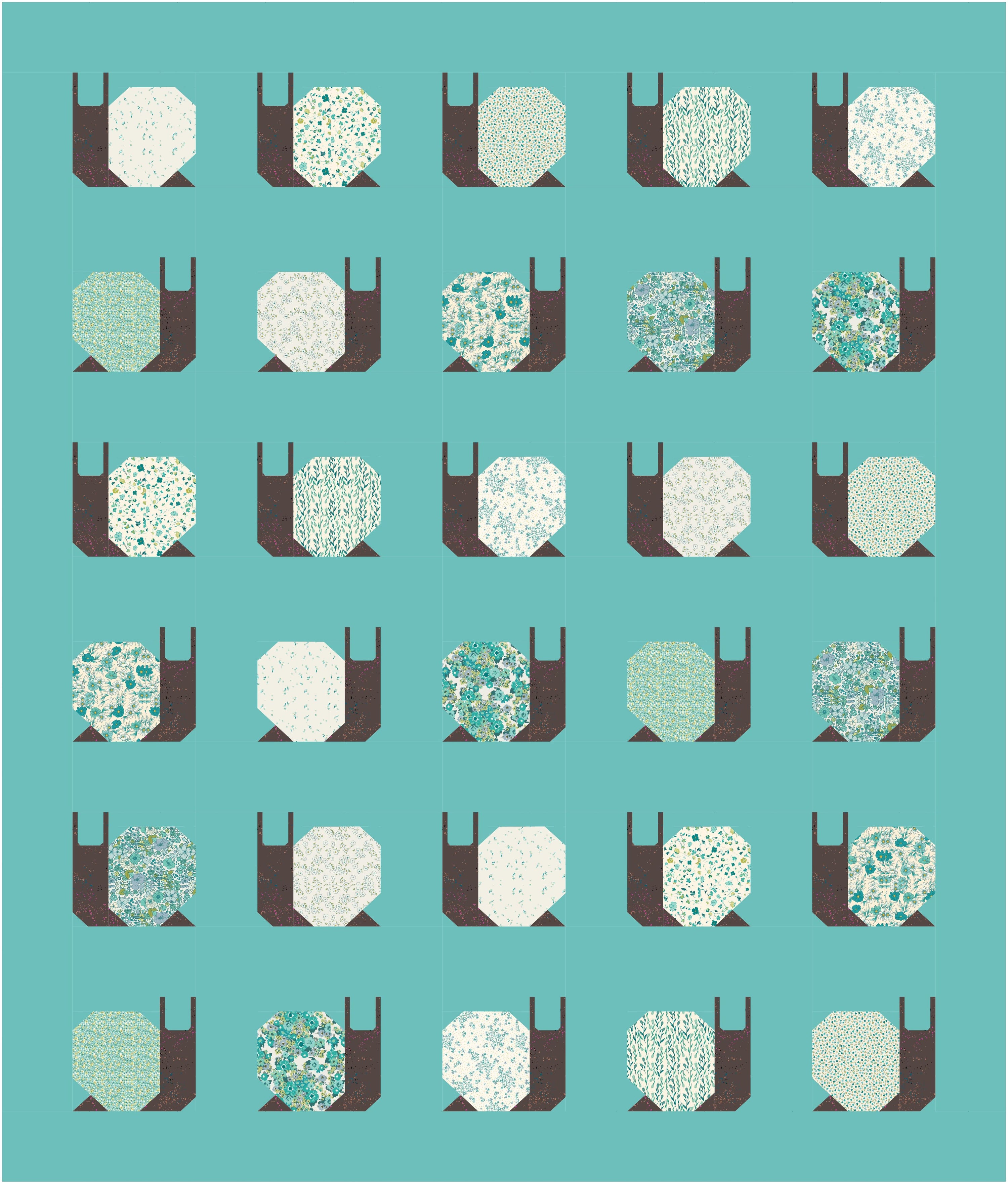 Garden Snails Quilt Kit - Bloomcore