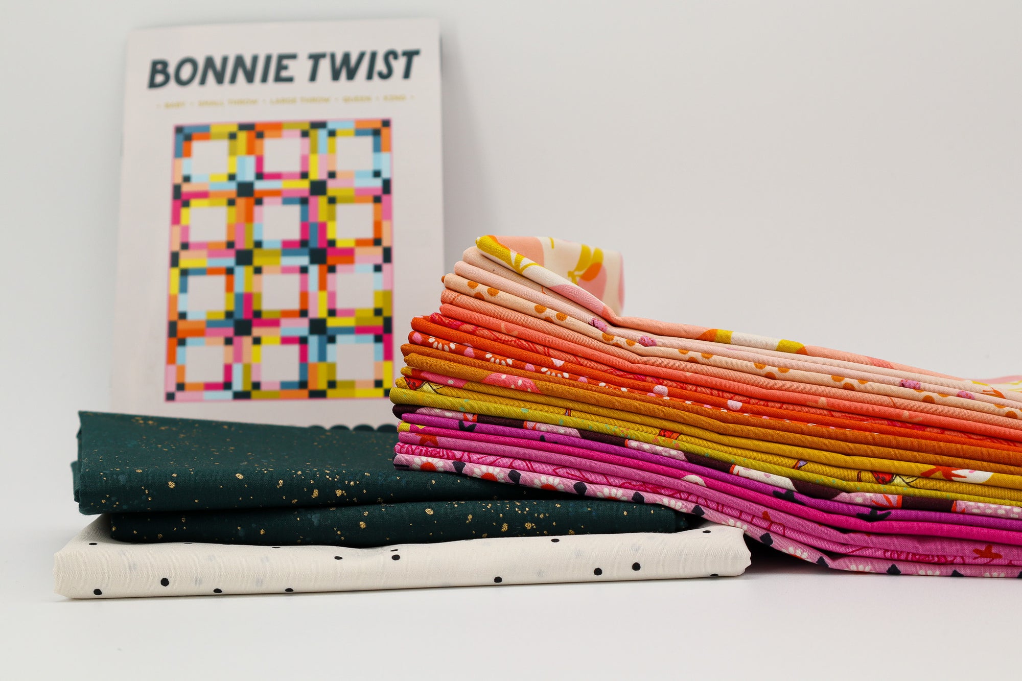 Bonnie Twist Quilt Kit - Peach Pear Plum