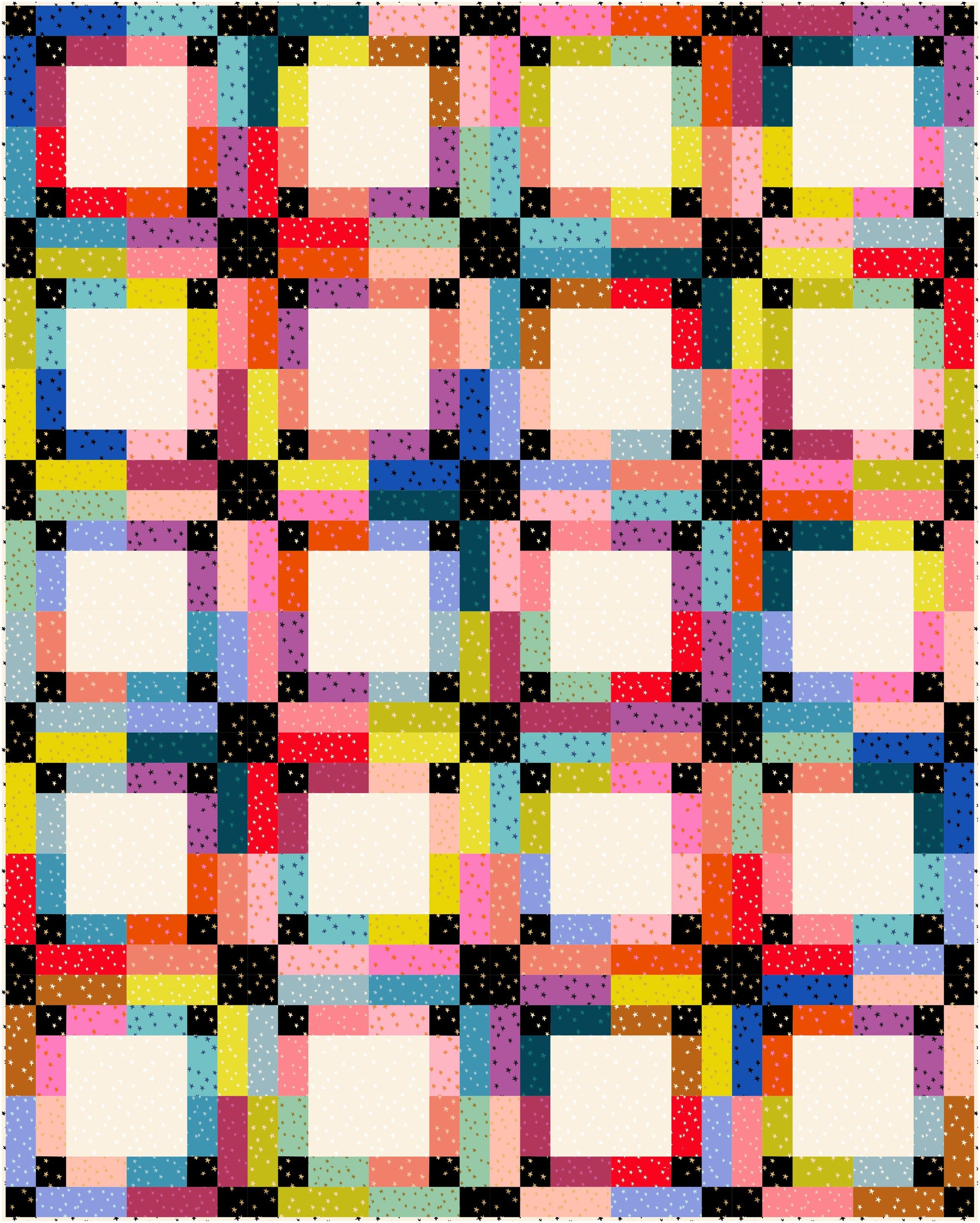 Bonnie Twist Quilt Kit - Starry Spectrum