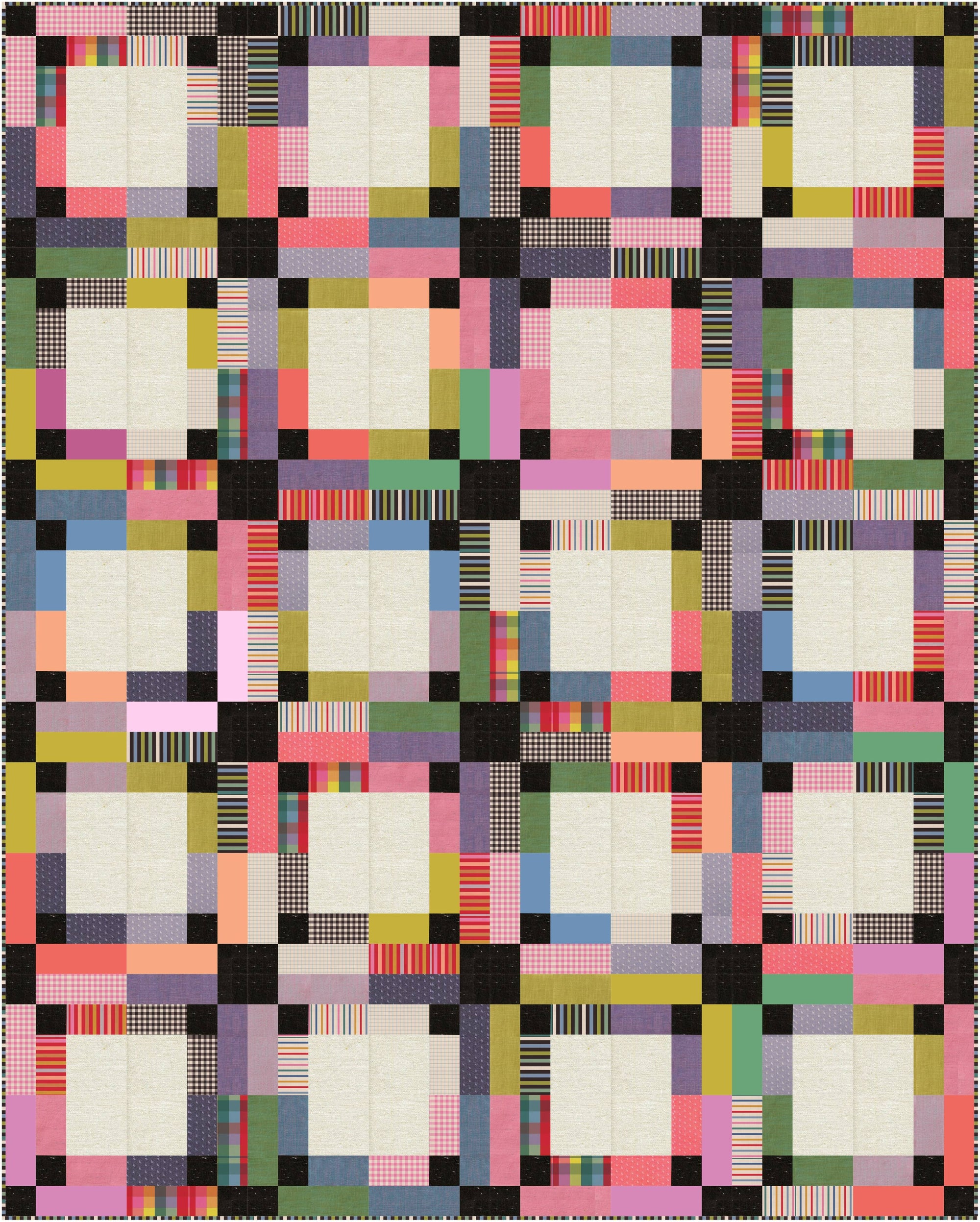 Bonnie Twist Quilt Kit - Potluck Picnic