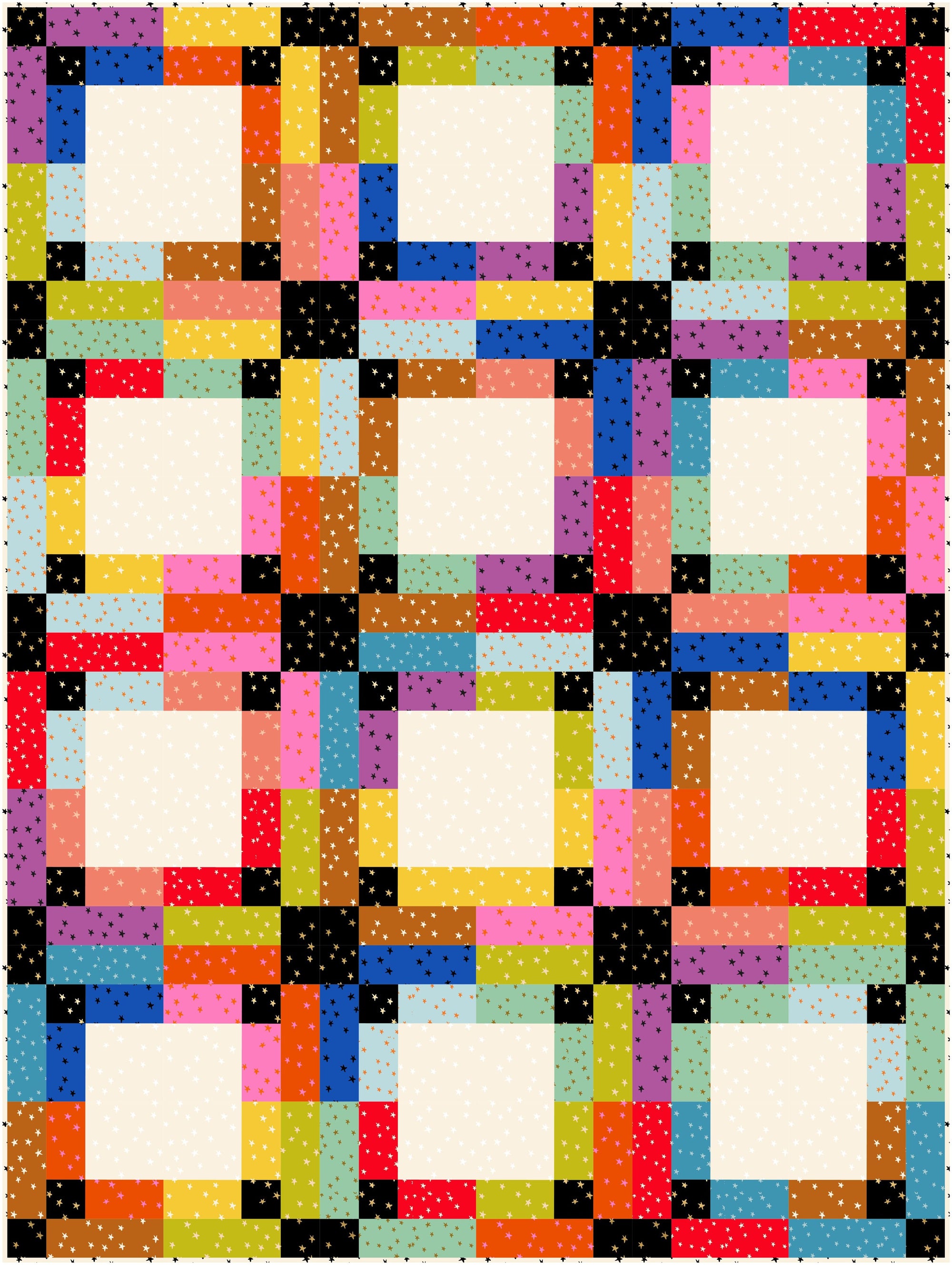 Bonnie Twist Quilt Kit - Oops! All Starry