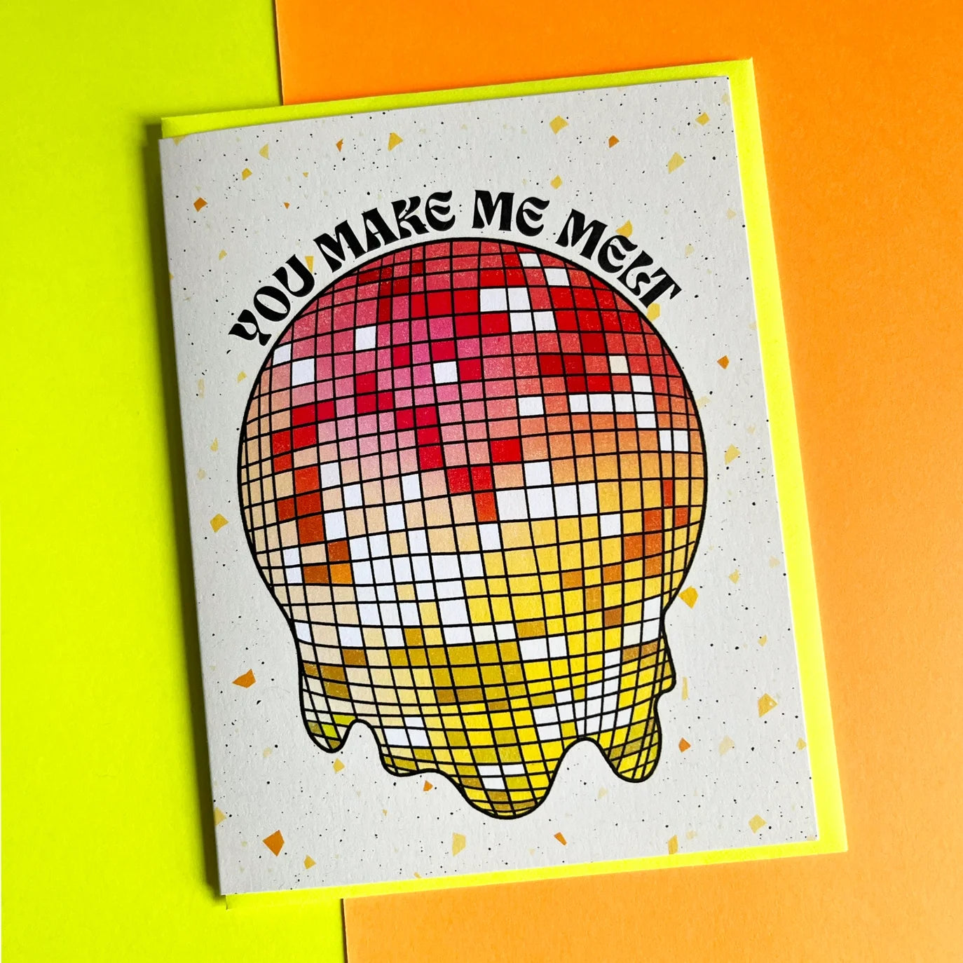Melting Disco Ball love card