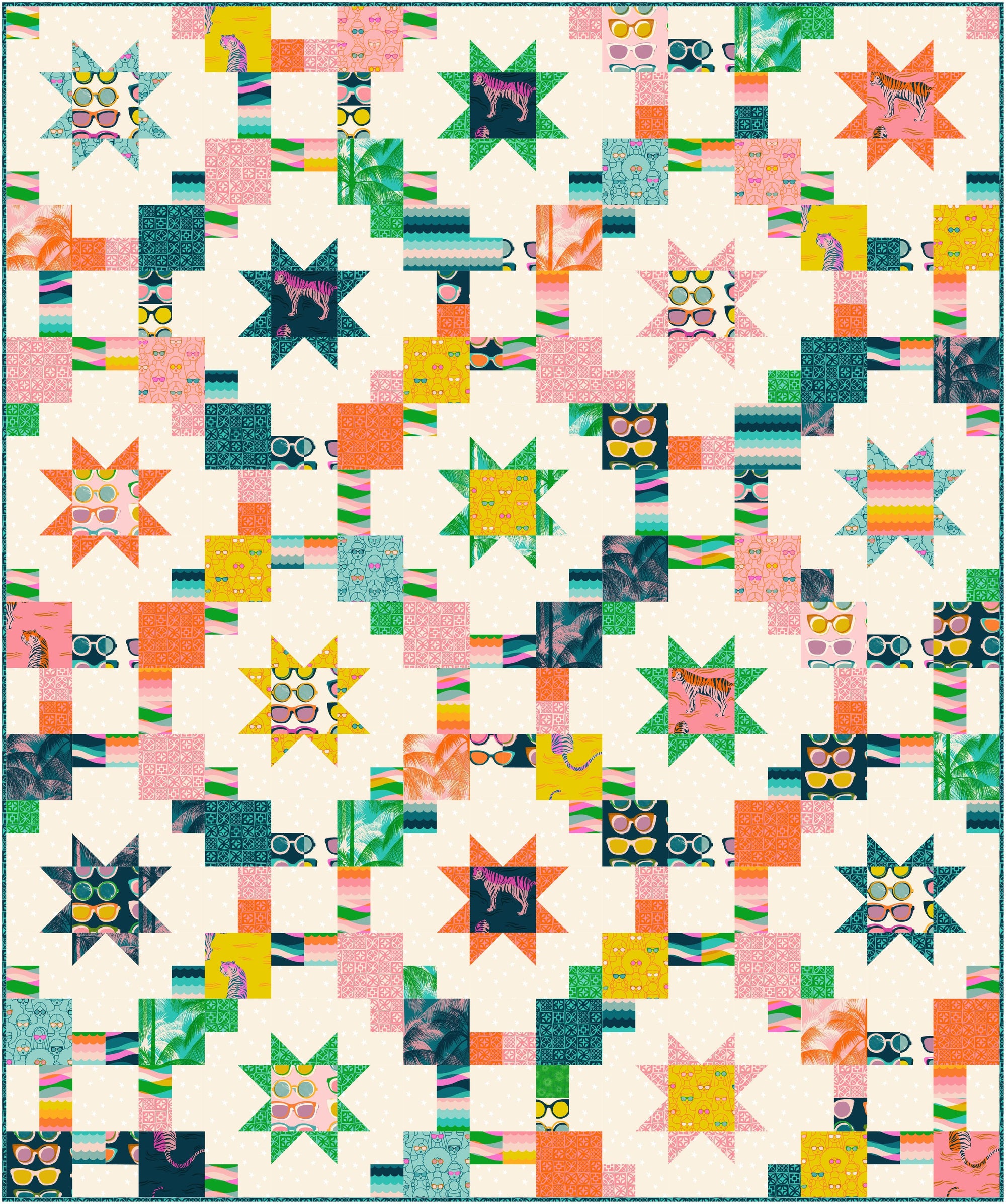 Brightly Quilt Kit: Poolside