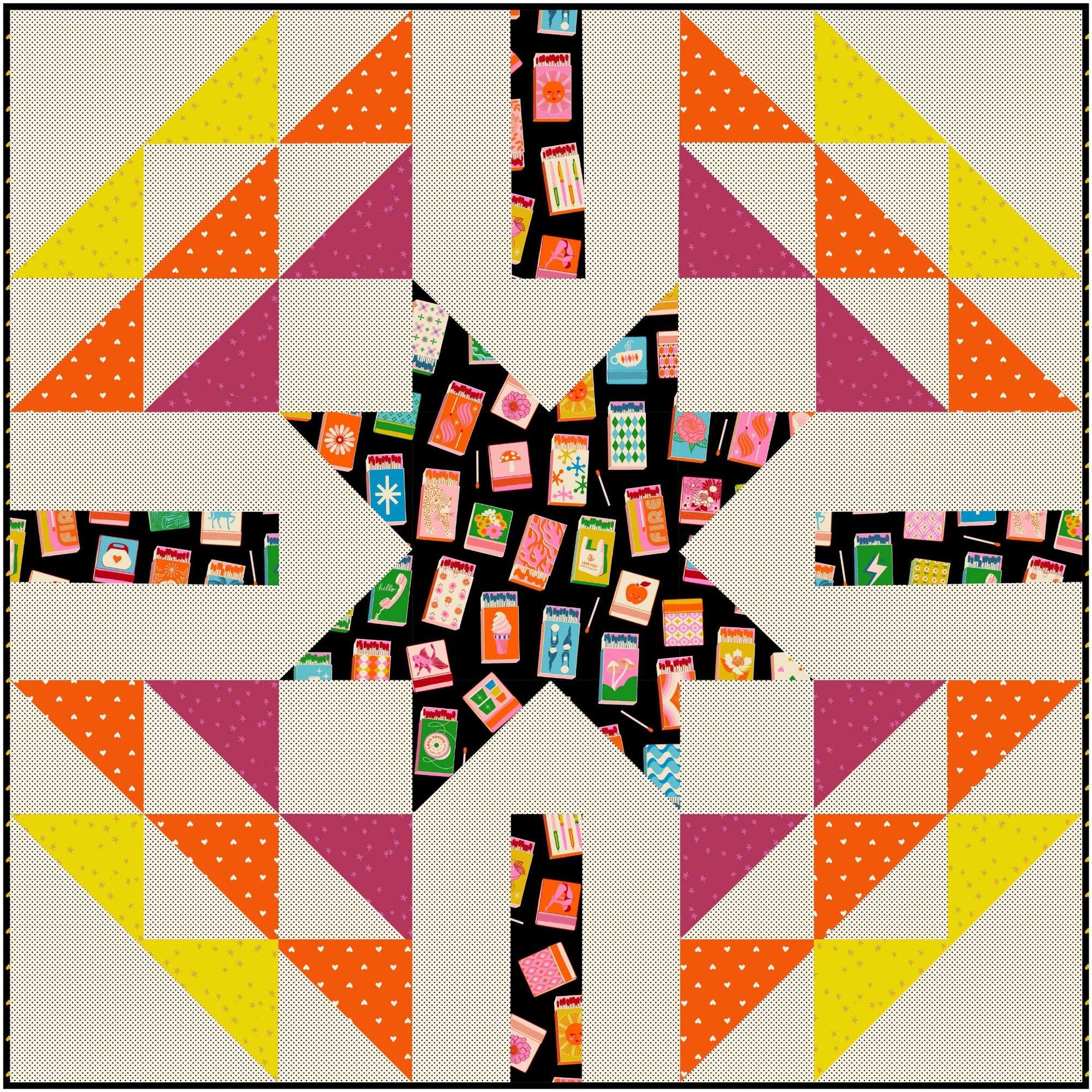 Burn Bright Quilt Kit - Ember