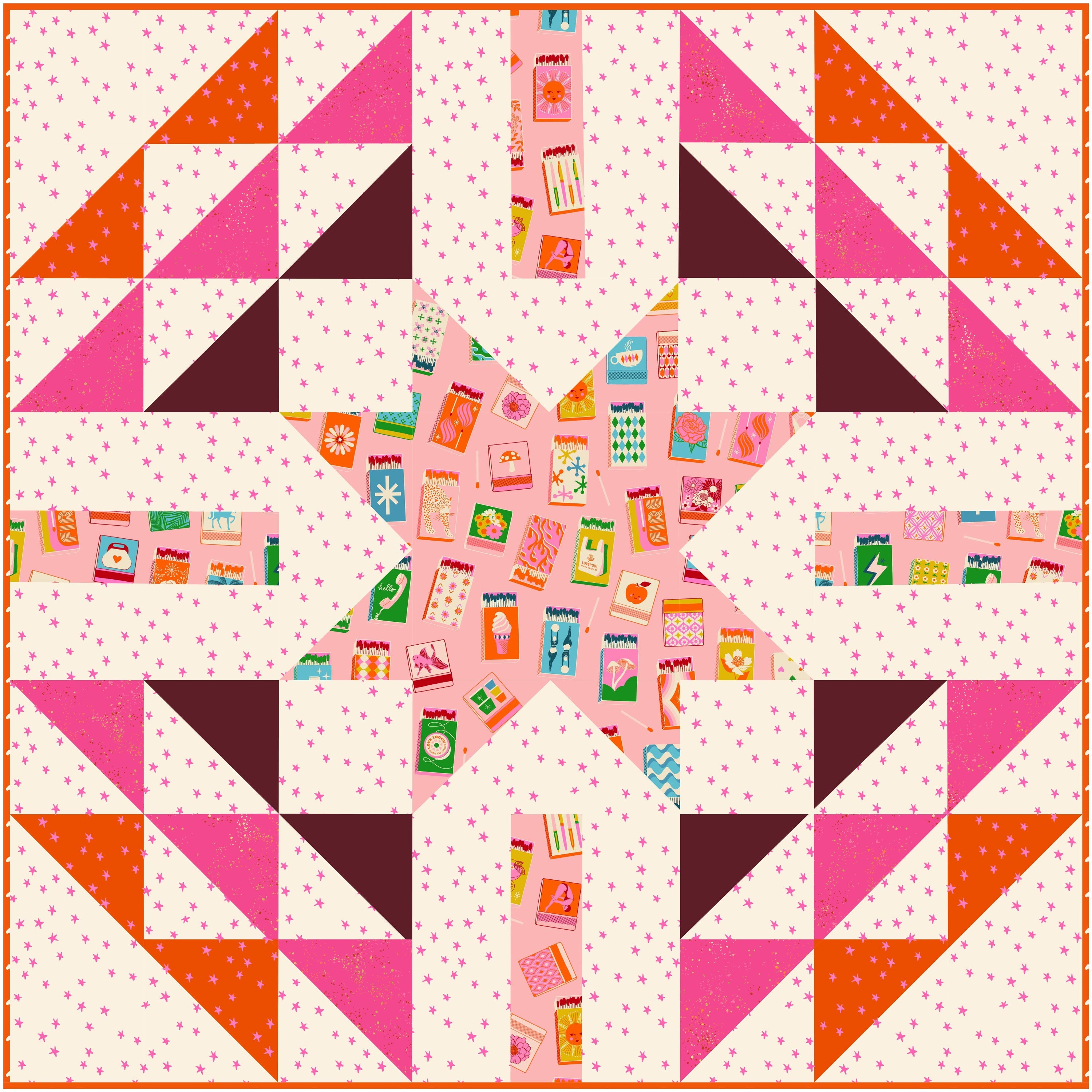 Burn Bright Quilt Kit - Spark