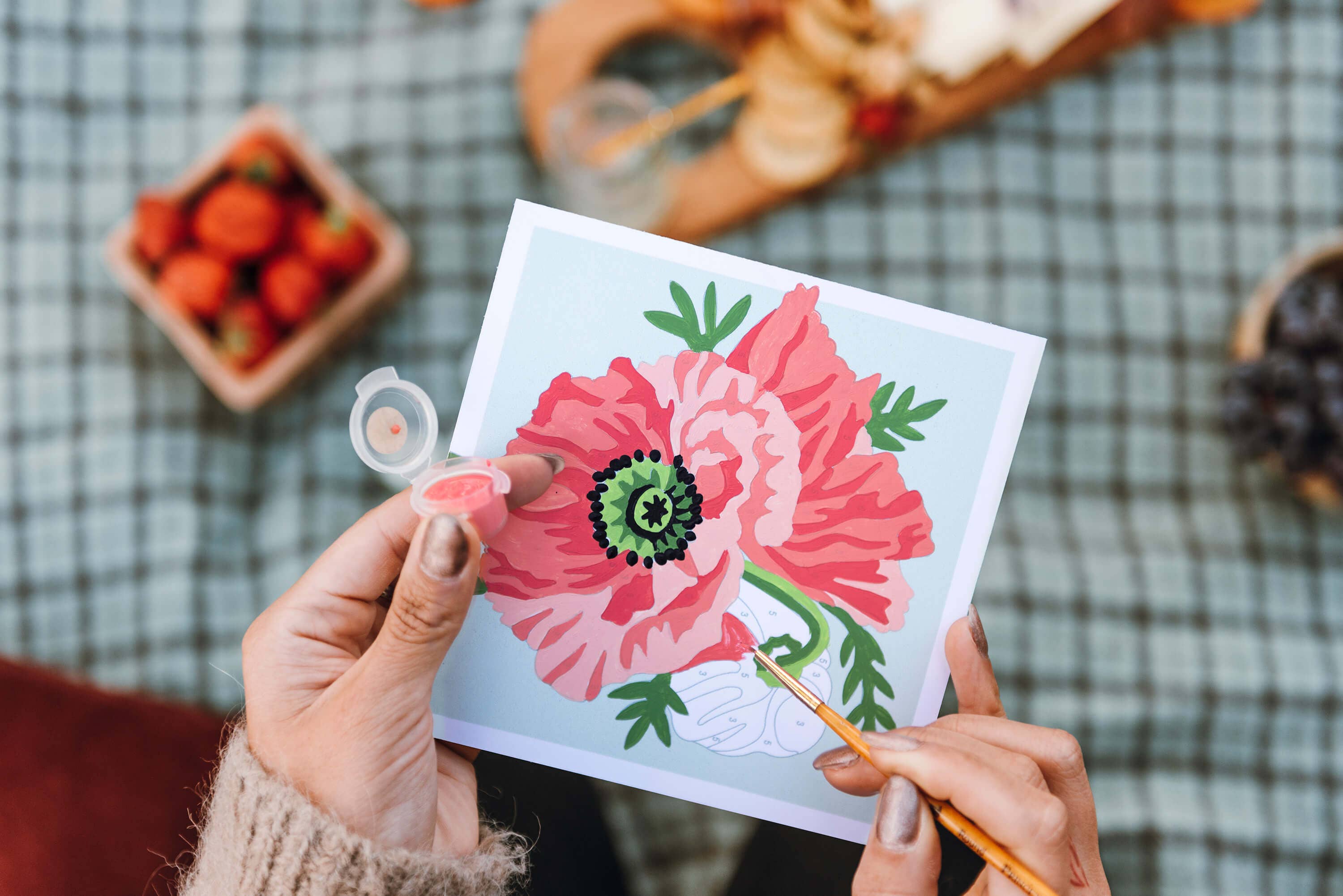 Paint-by-Number Kit MINI - Poppies