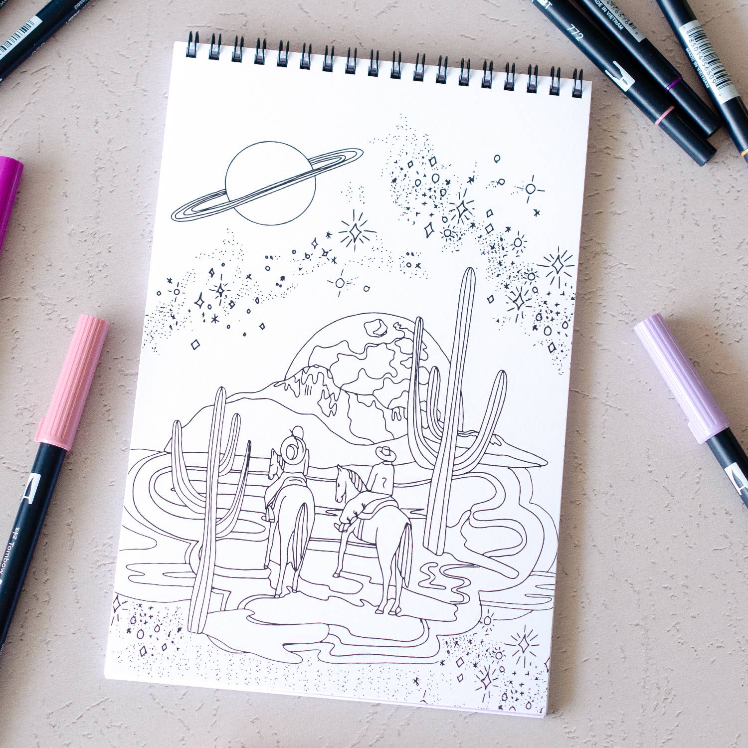 Cosmic Cowgirl Premium Coloring Book