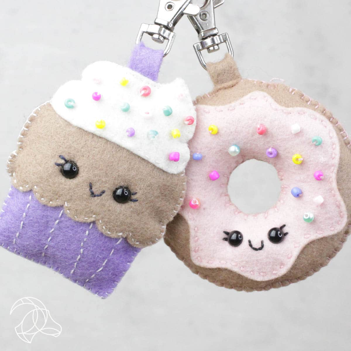 Donut Charm/Keyring - DIY Felt Sewing Craft Kit