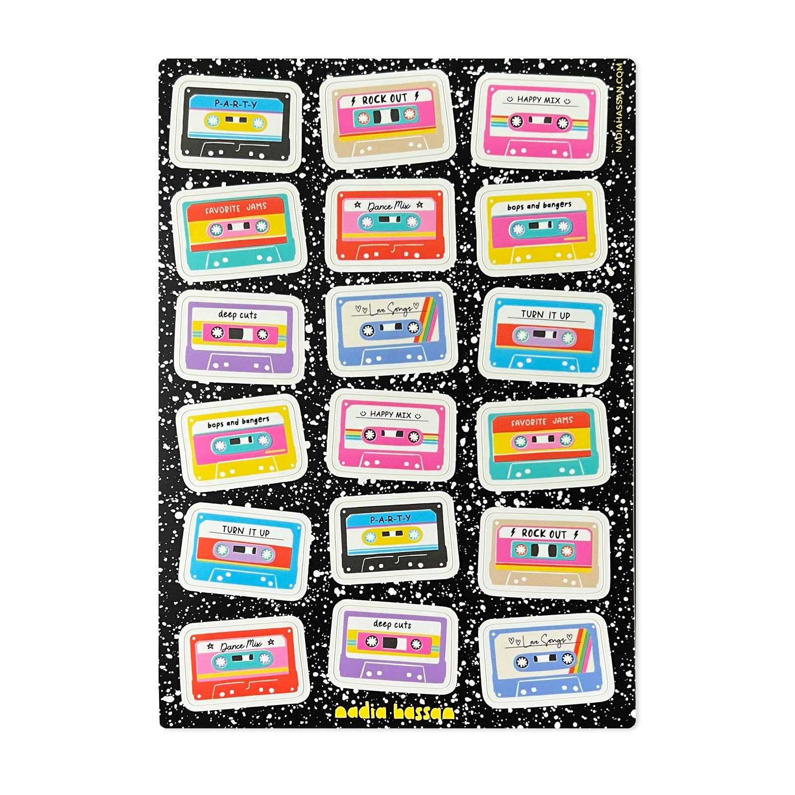 Mix Tapes 5x7 Sticker Sheet