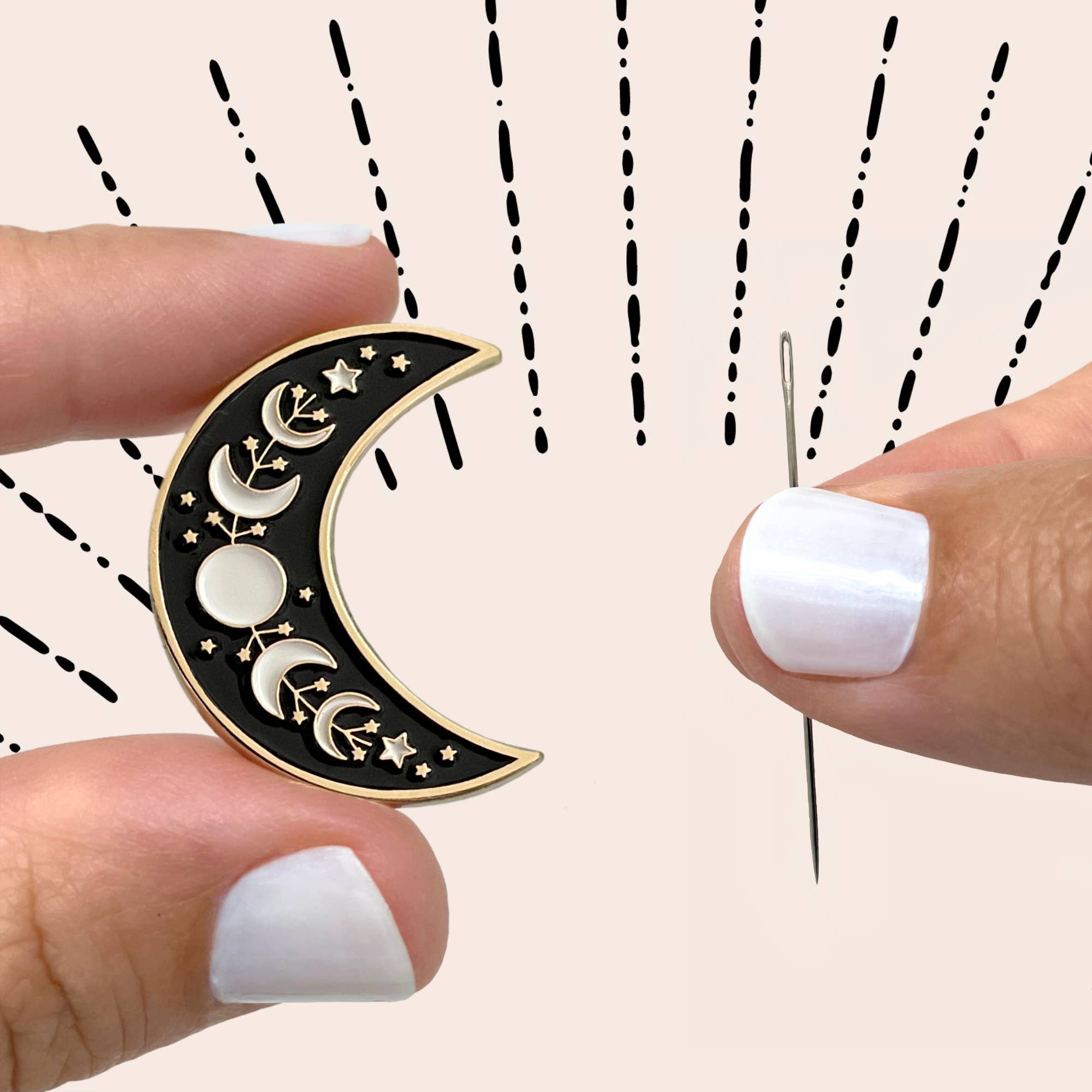 Moon and Stars - Magnetic Needle Minder