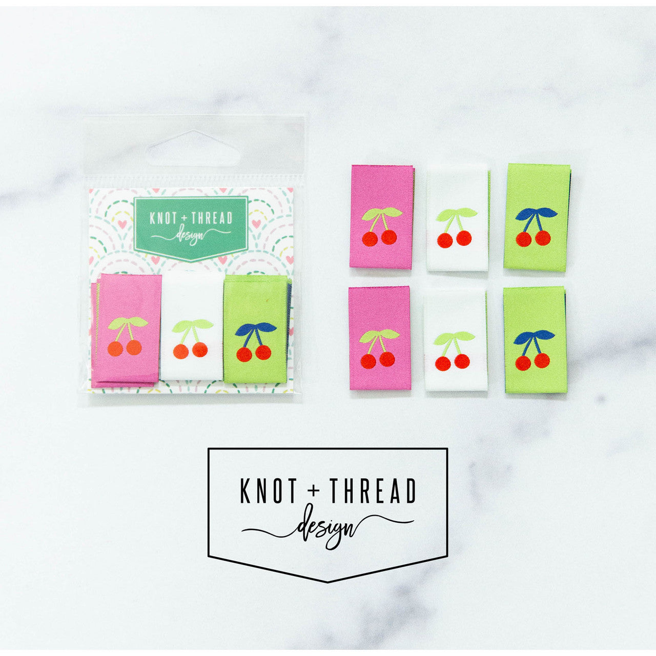 Sew In Woven Labels - Cherries