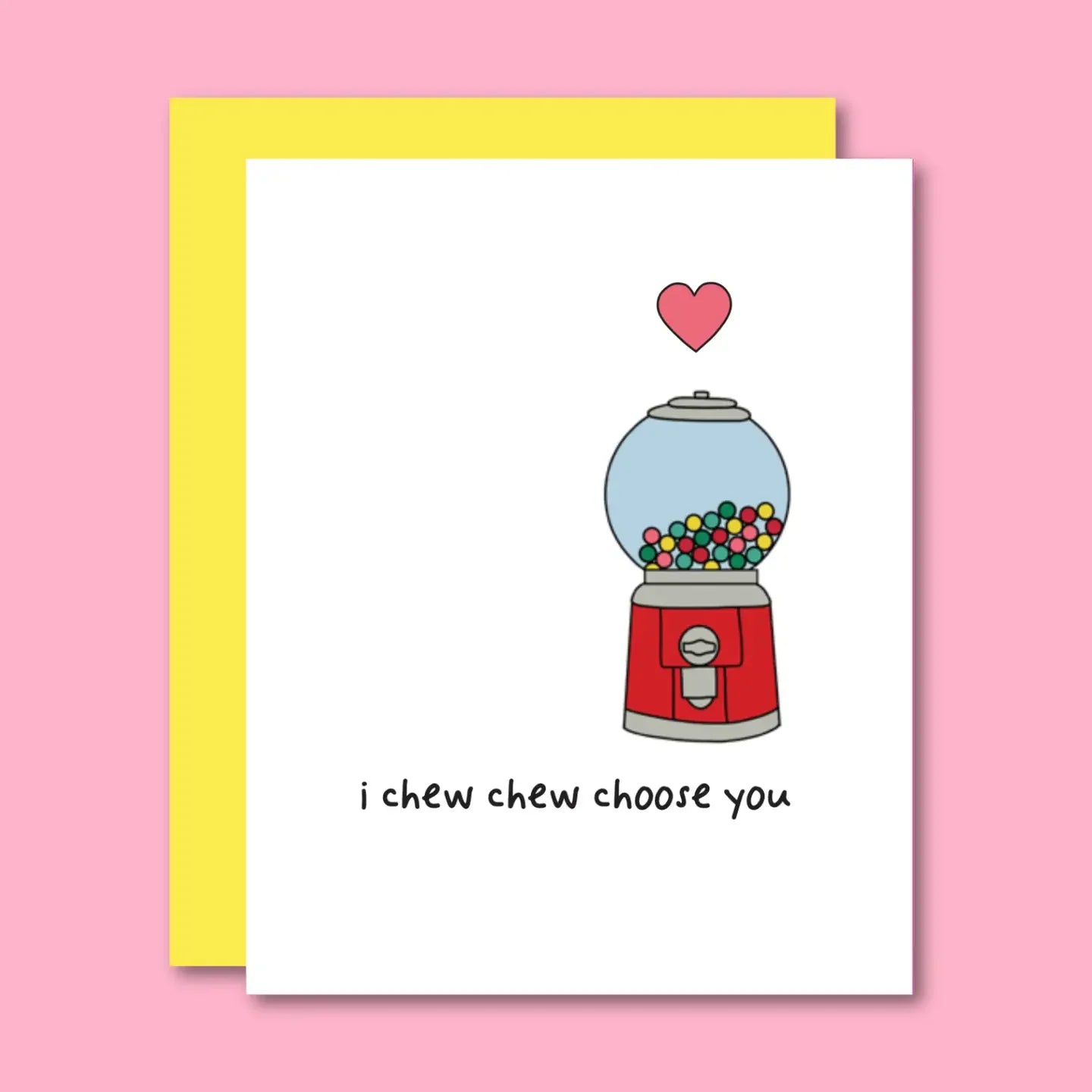 Choose You - gumball machine Risograph card