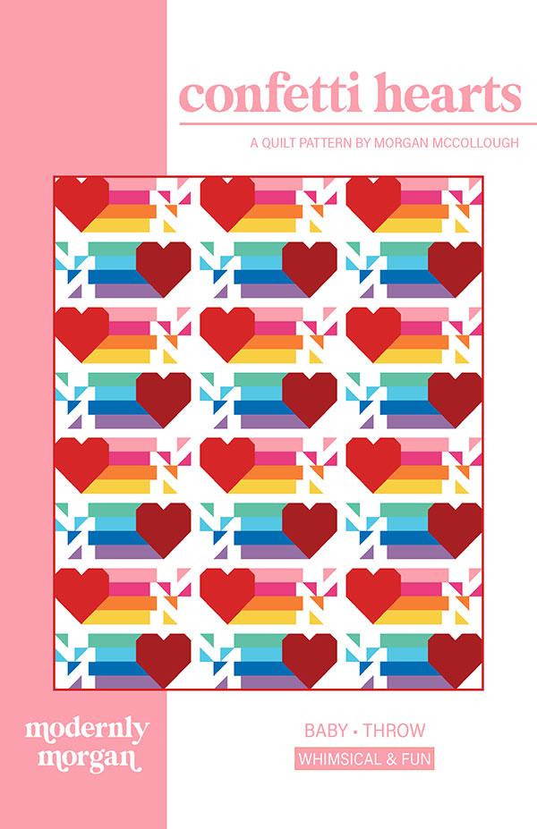 Confetti Hearts Quilt Pattern - Modernly Morgan