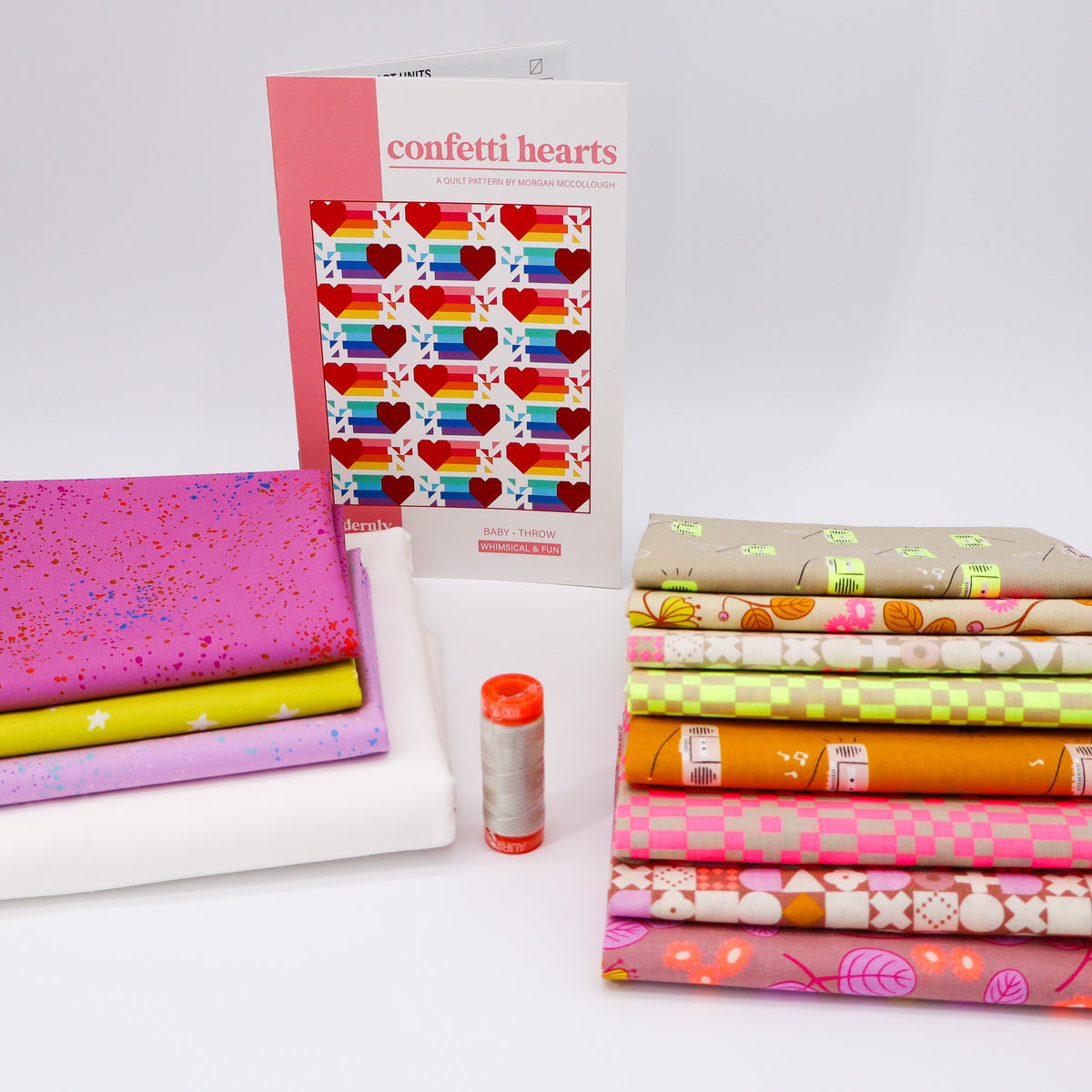 Confetti Hearts Quilt Kit - LoFi Linens