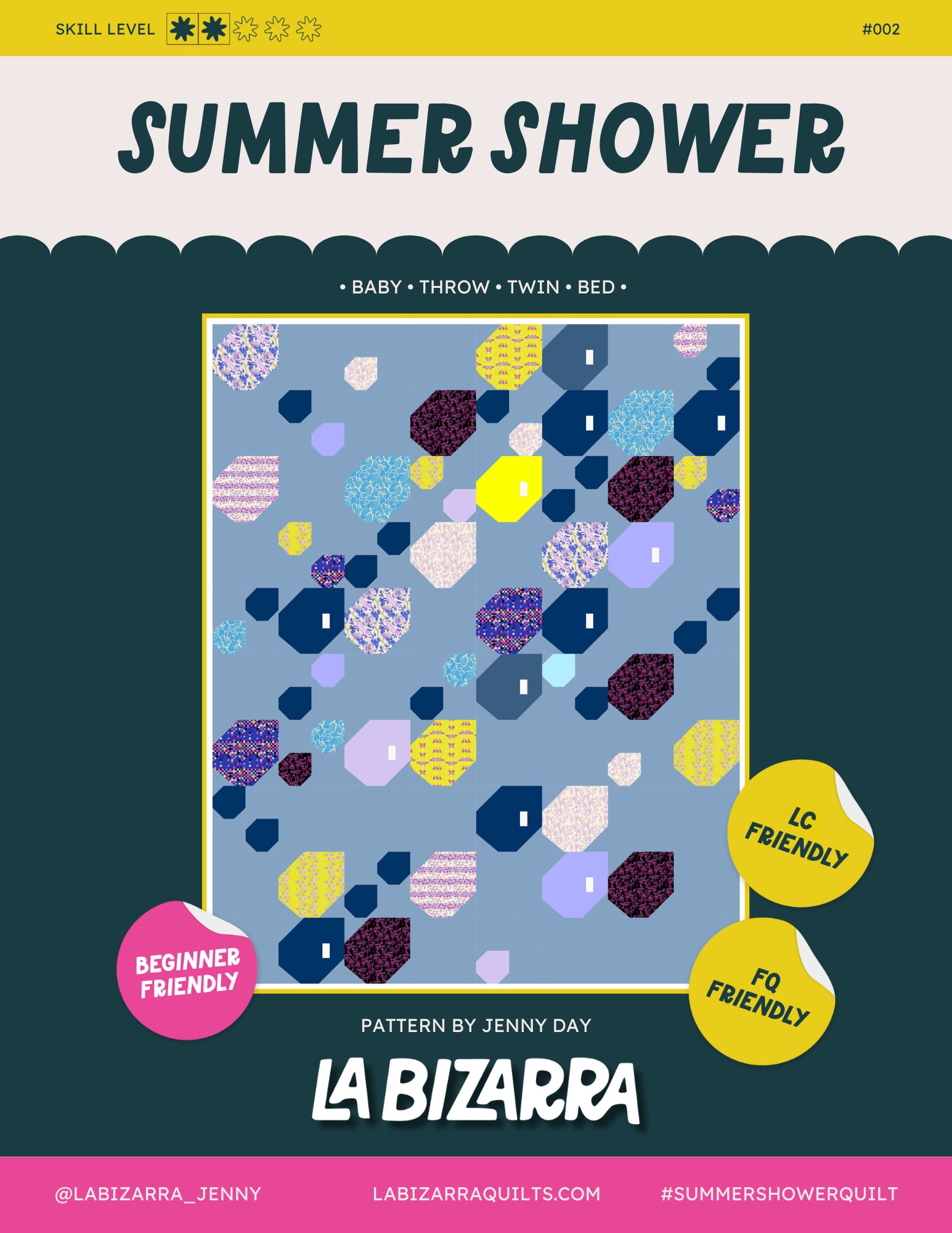 Summer Shower PDF quilt pattern