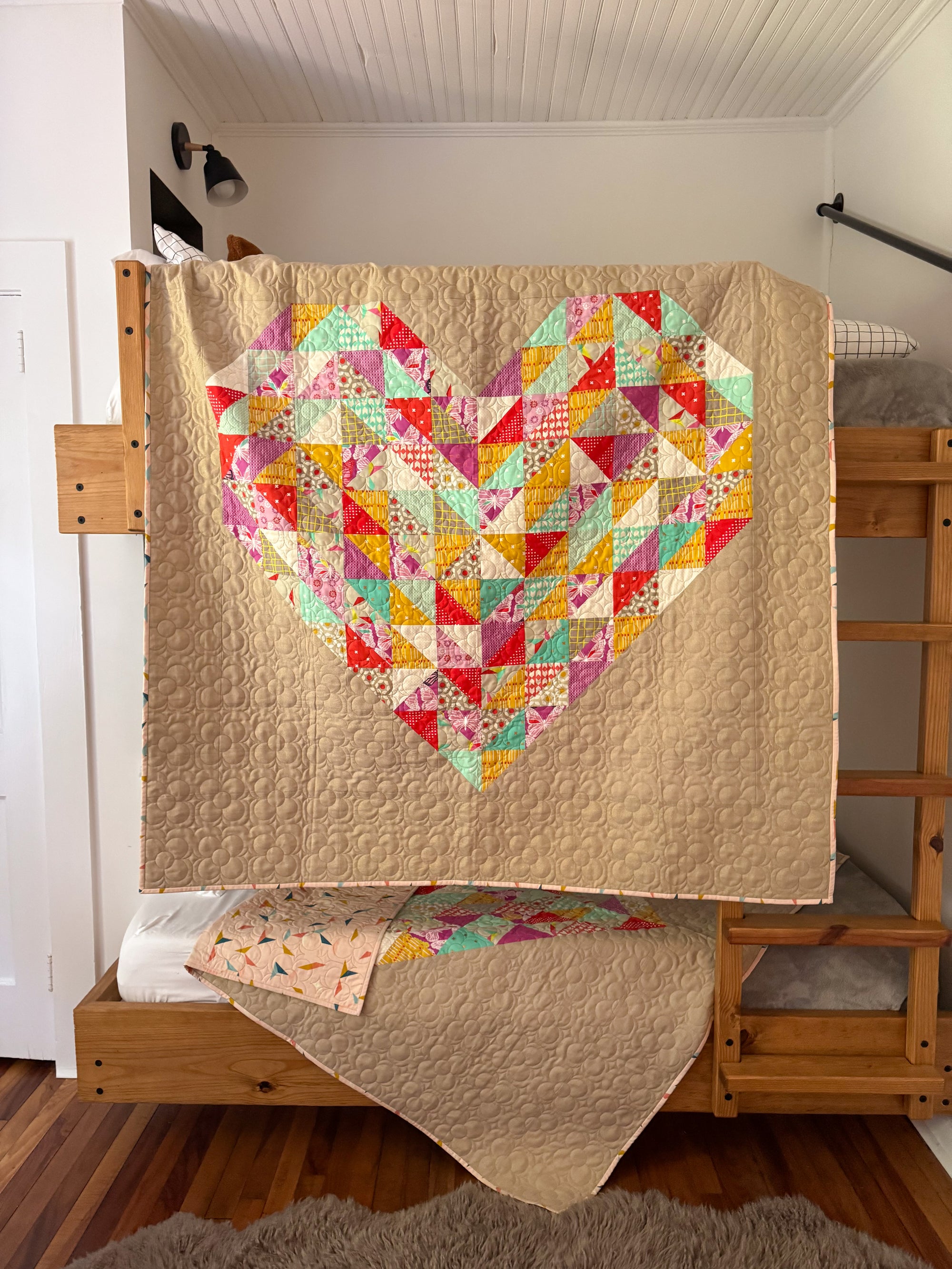 Golden Heart Gem Quilt