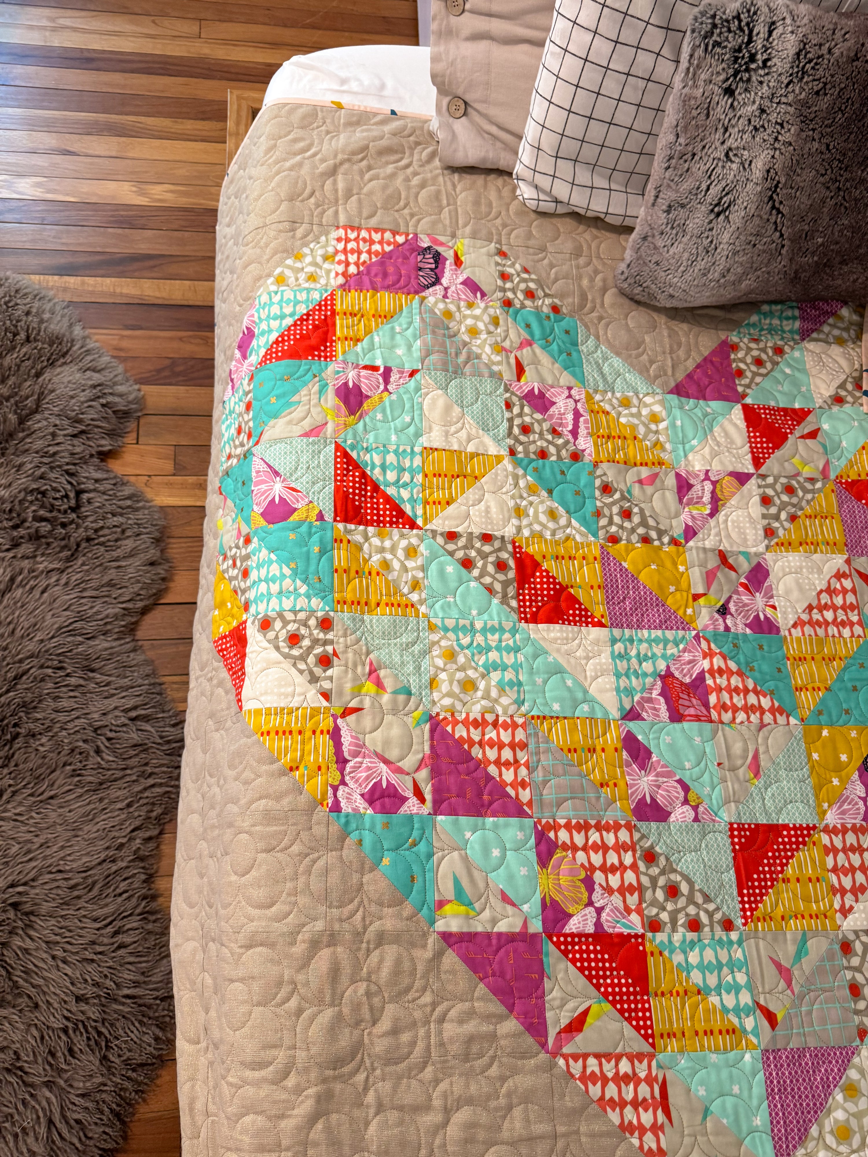 Golden Heart Gem Quilt