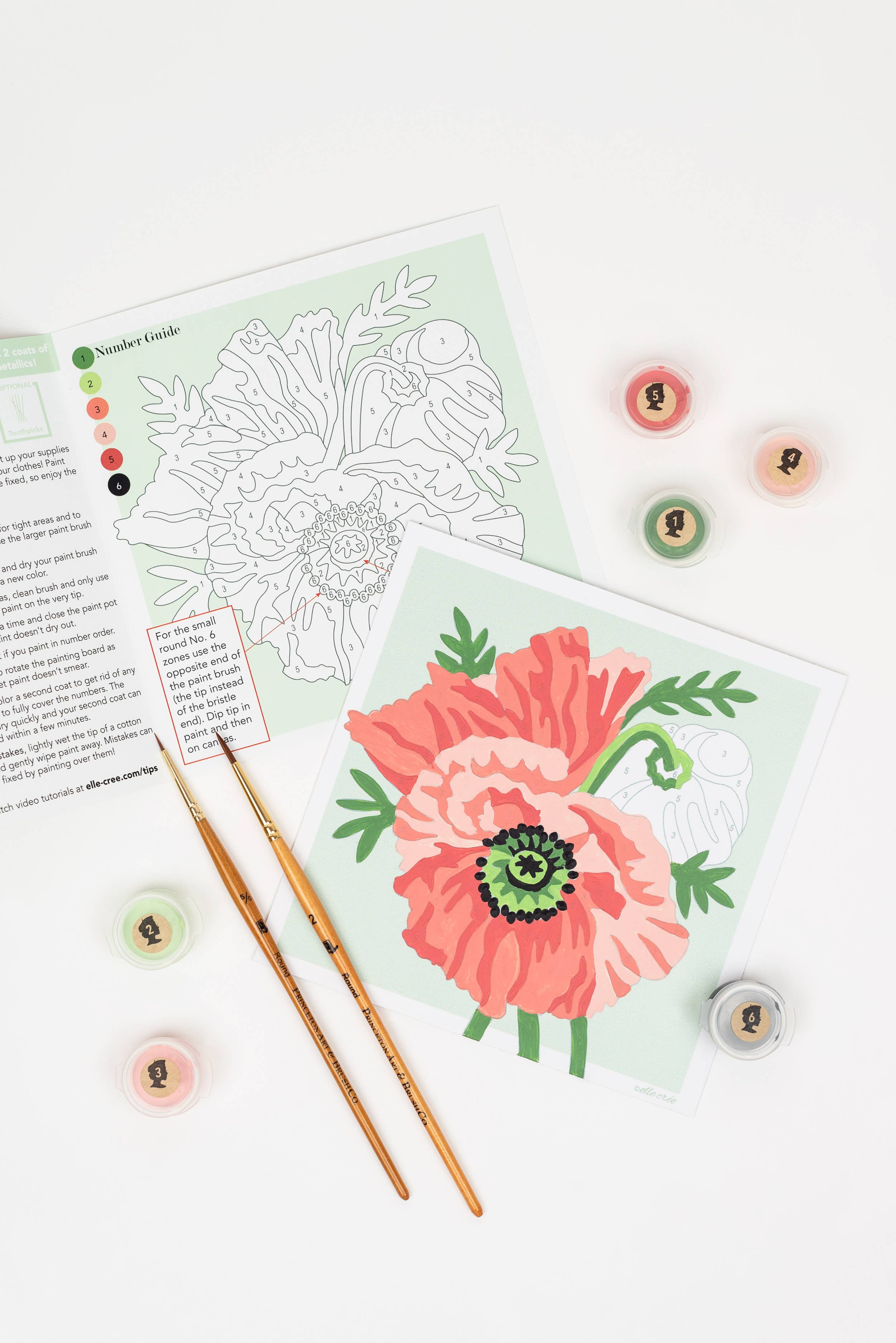 Paint-by-Number Kit MINI - Poppies