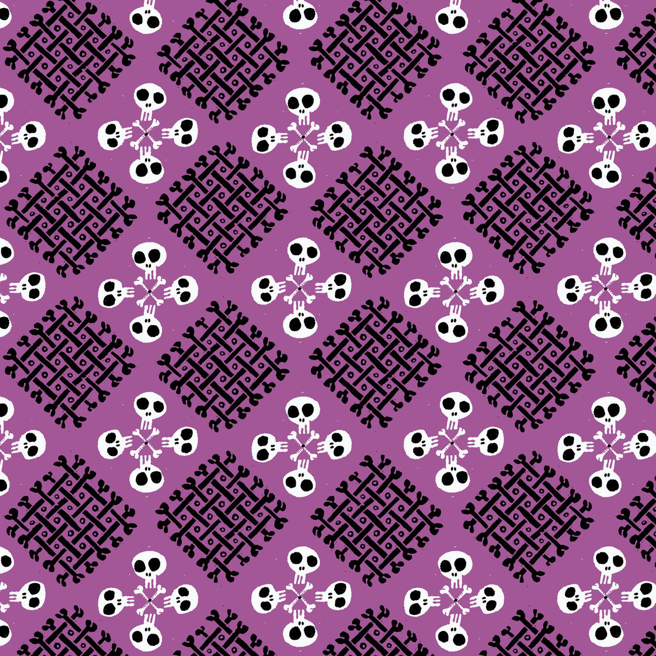 Checker Bone - Purple - Dem Bones