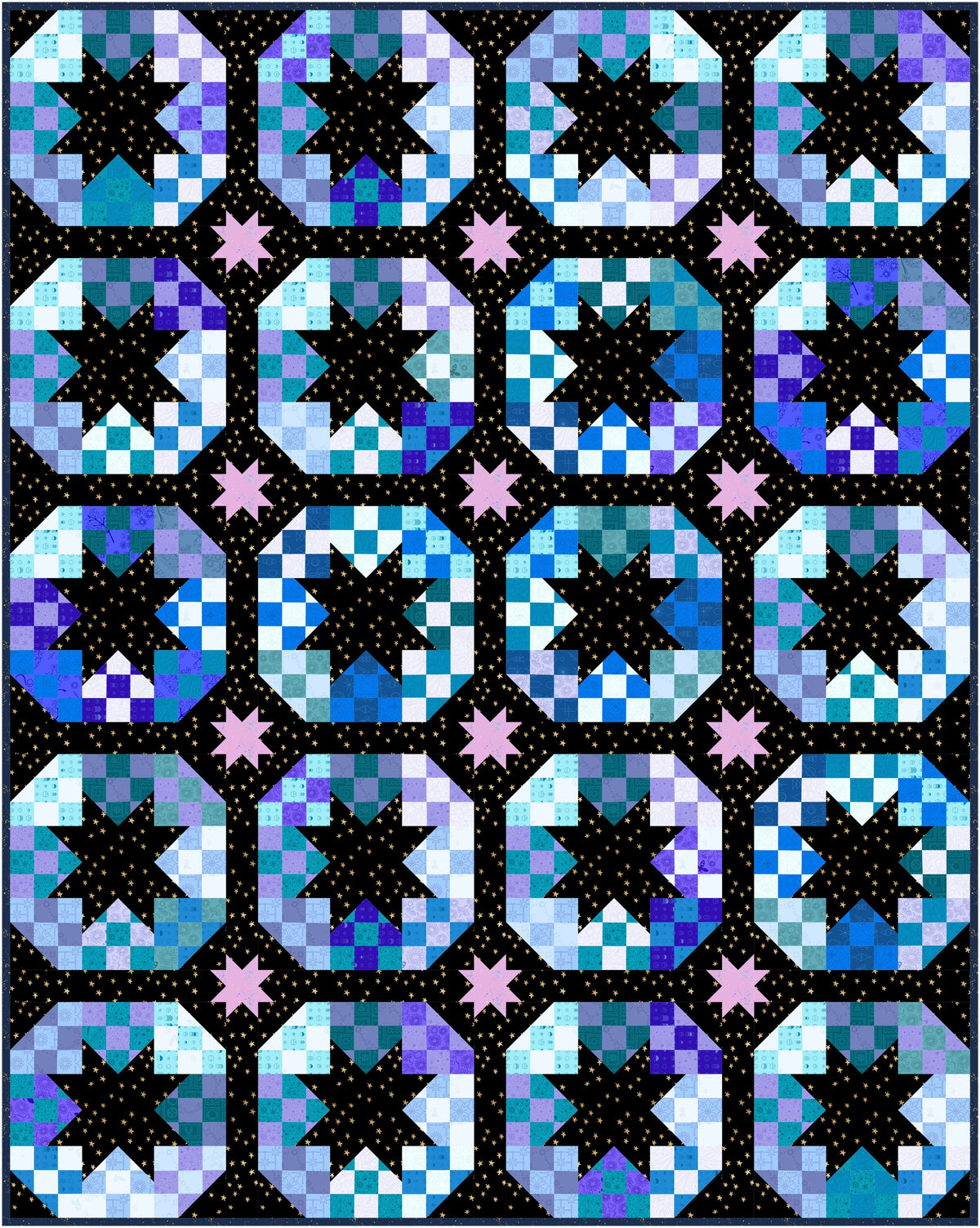 Disco Stars Quilt Kit - Hot Stuff