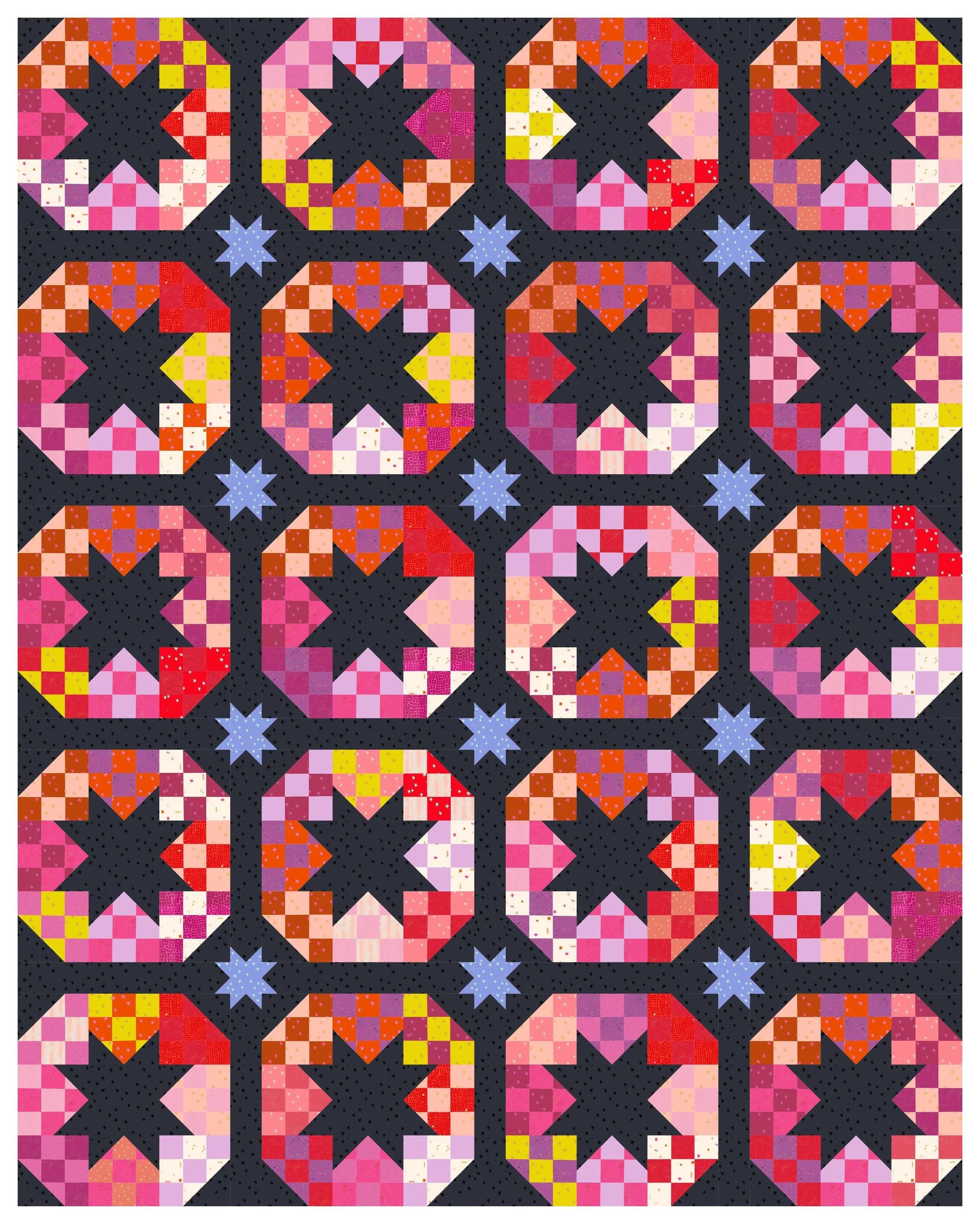 Disco Stars quilt kit - Fever