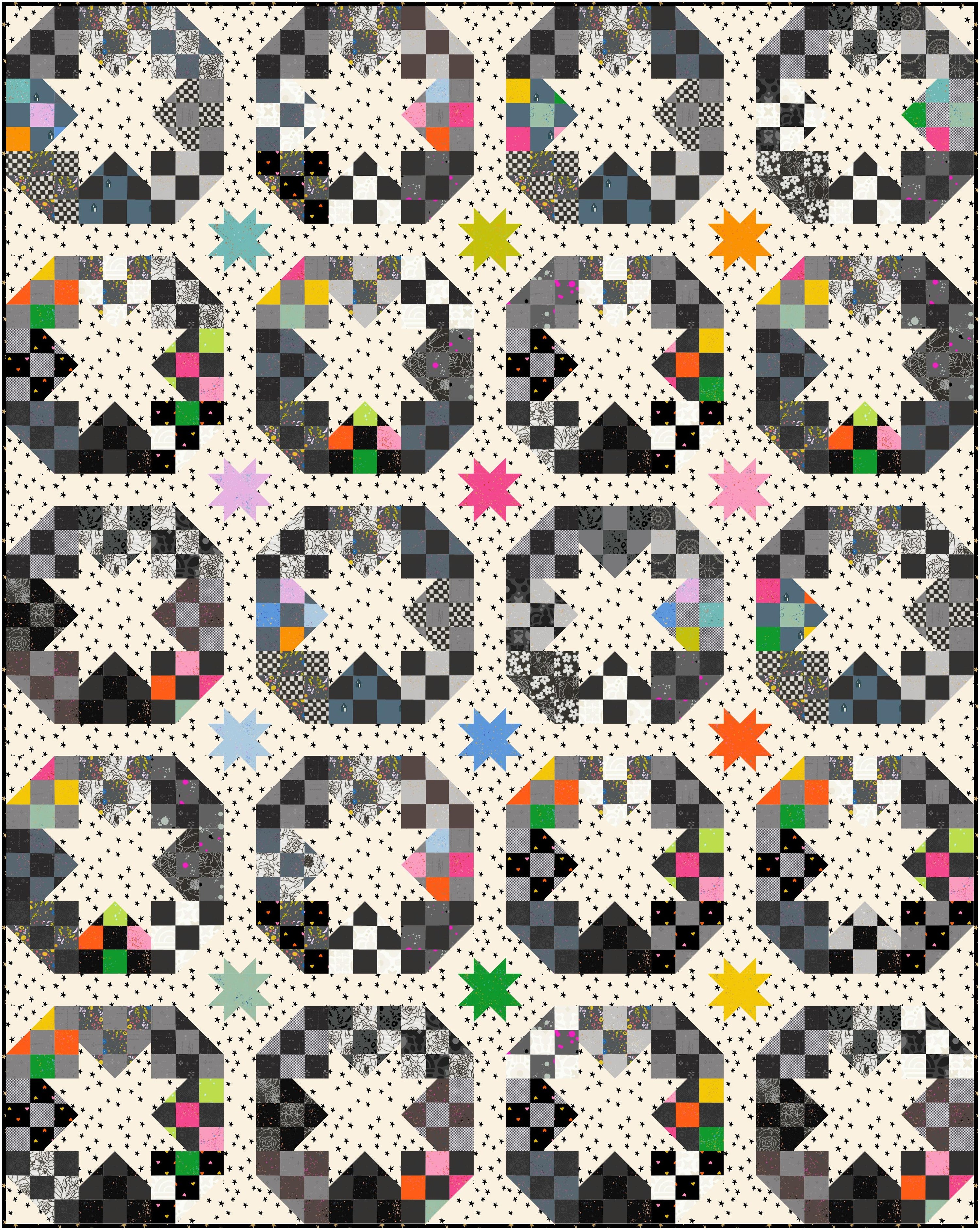 Disco Stars Quilt Kit - Funfetti