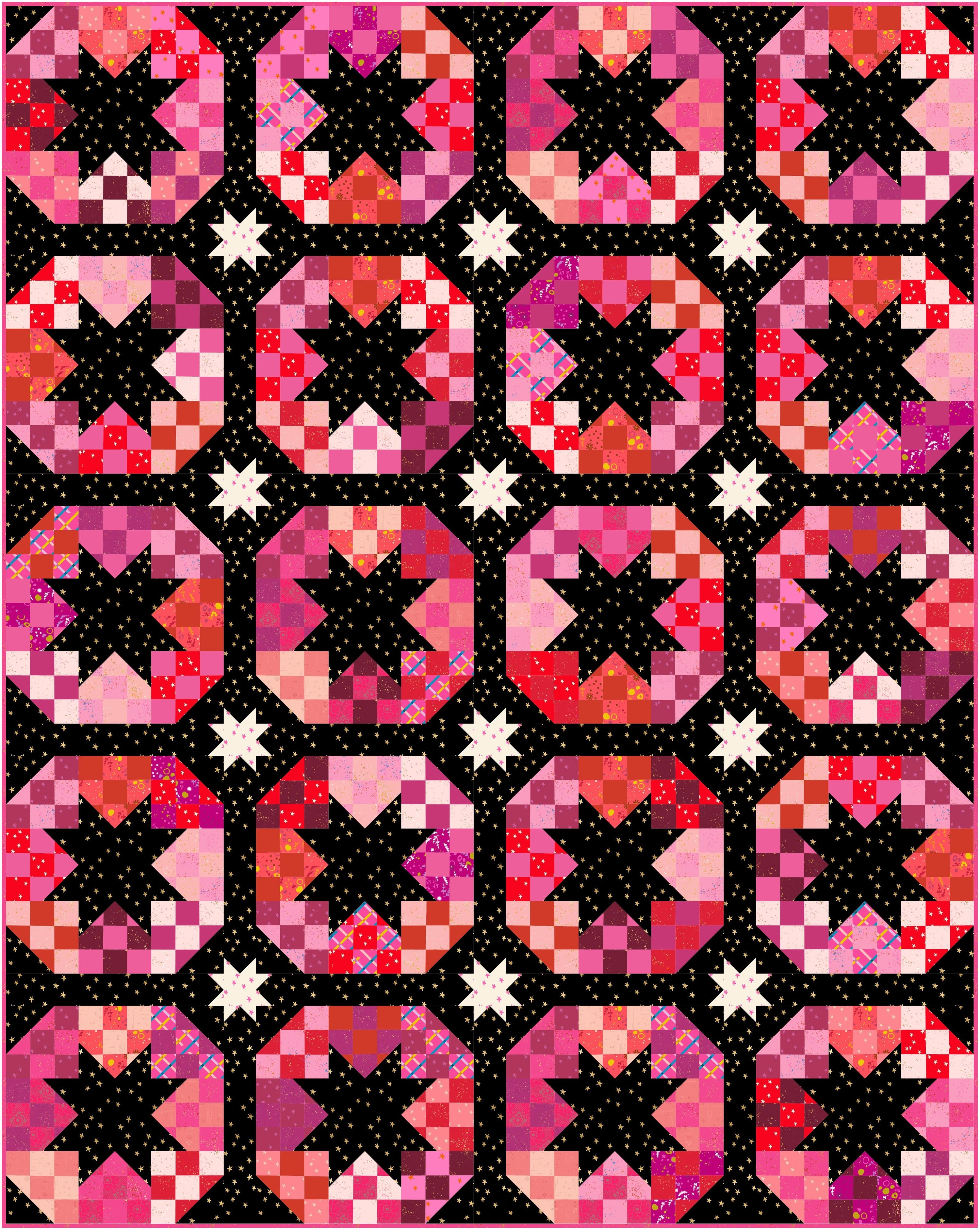 Disco Stars Quilt Kit - Velvet Rope