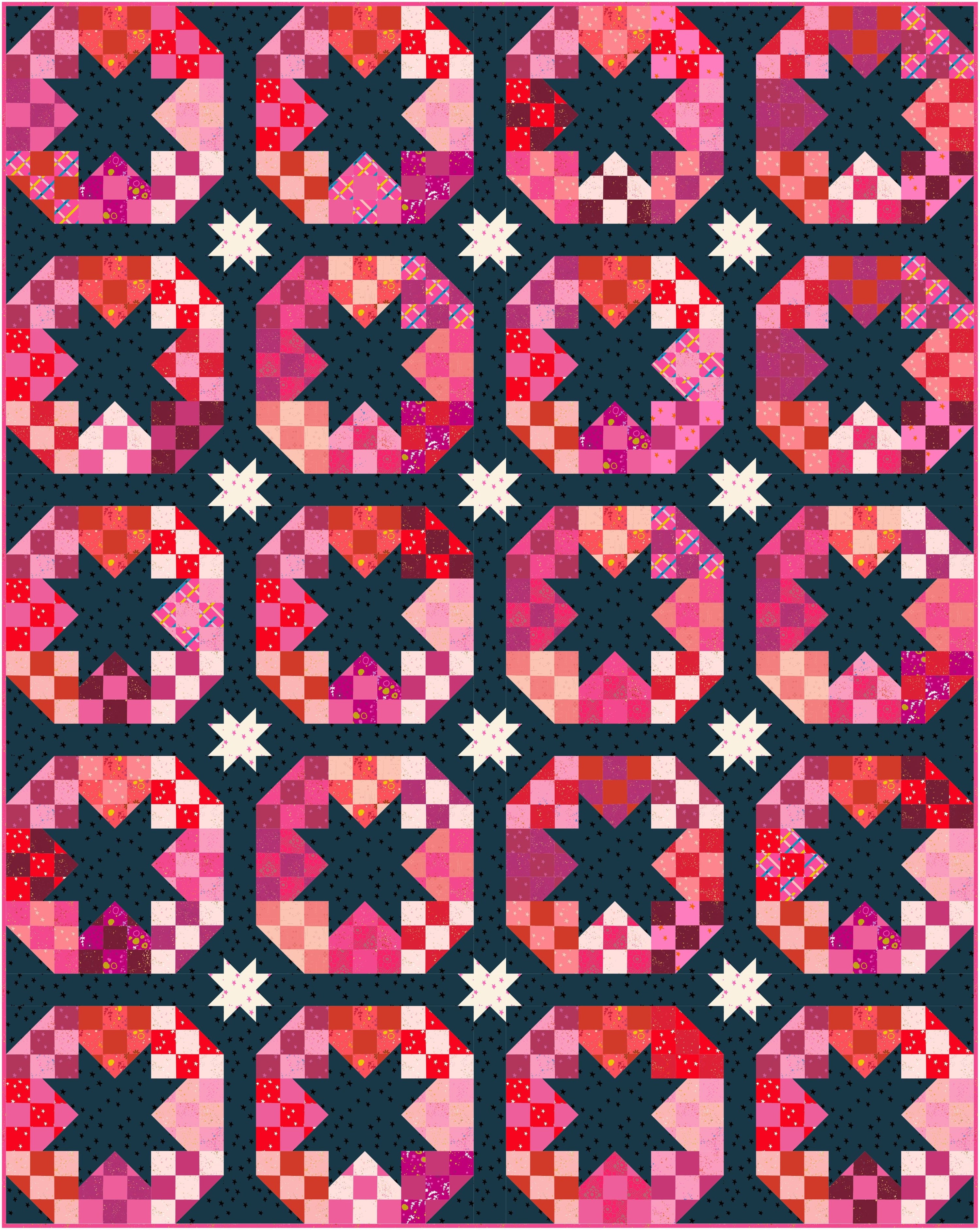 Disco Stars Quilt Kit - Afterglow