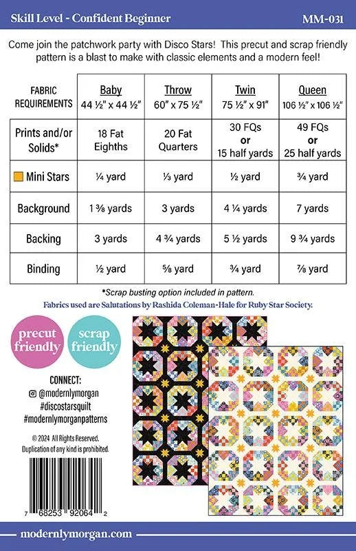 Disco Stars Quilt Pattern - Modernly Morgan
