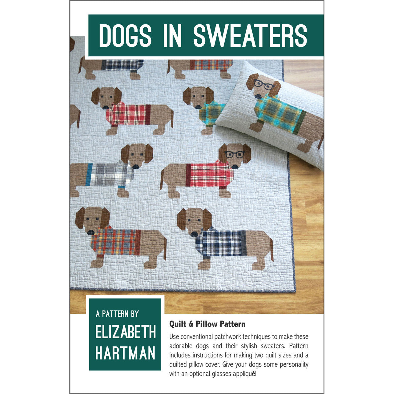 Dogs in Sweaters Quilt Pattern - Elizabeth Hartman