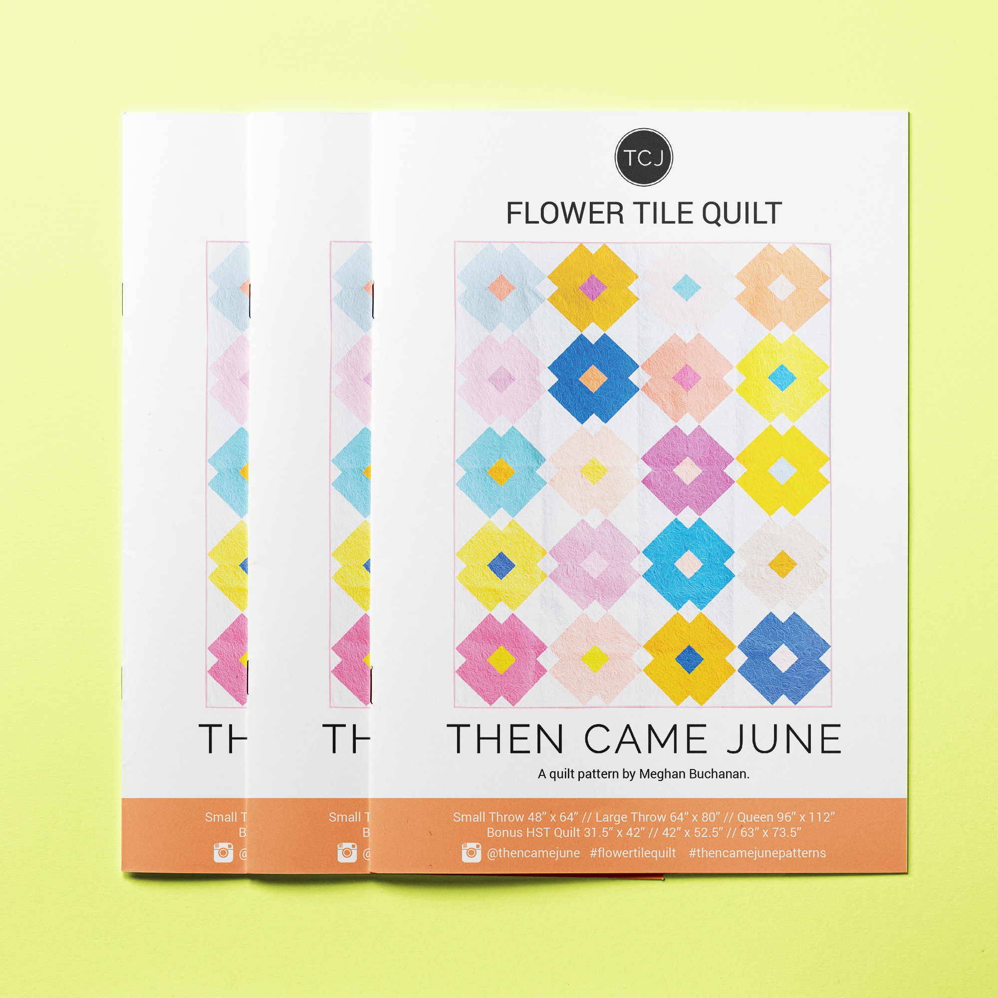 Flower Tile Quilt Pattern - Then Came June