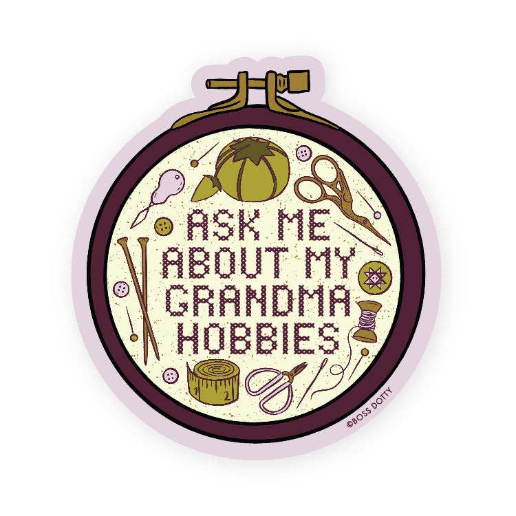 Grandma Hobbies Sticker