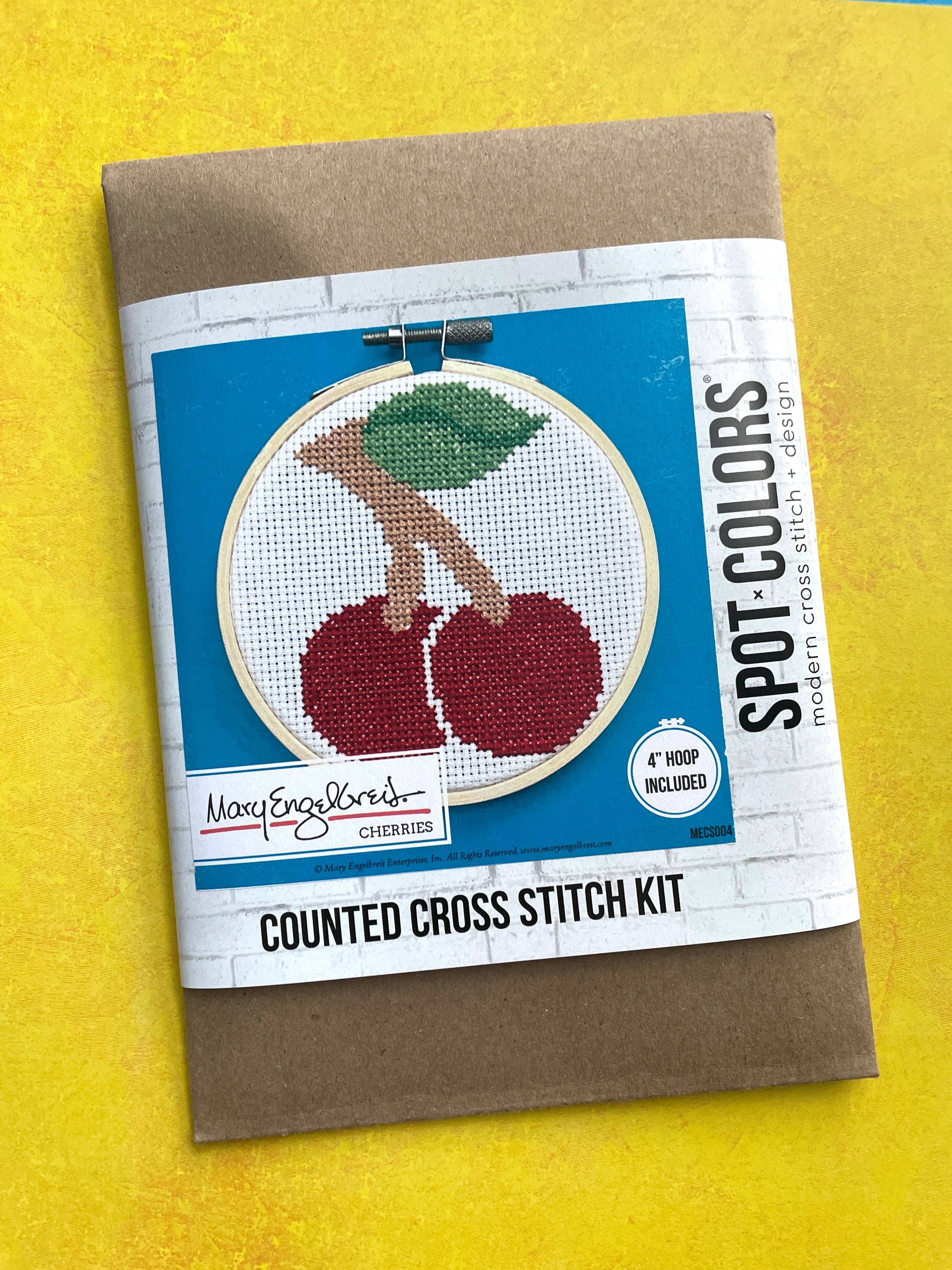 Cherries by Mary Engelbreit - Counted Cross Stitch DIY KIT