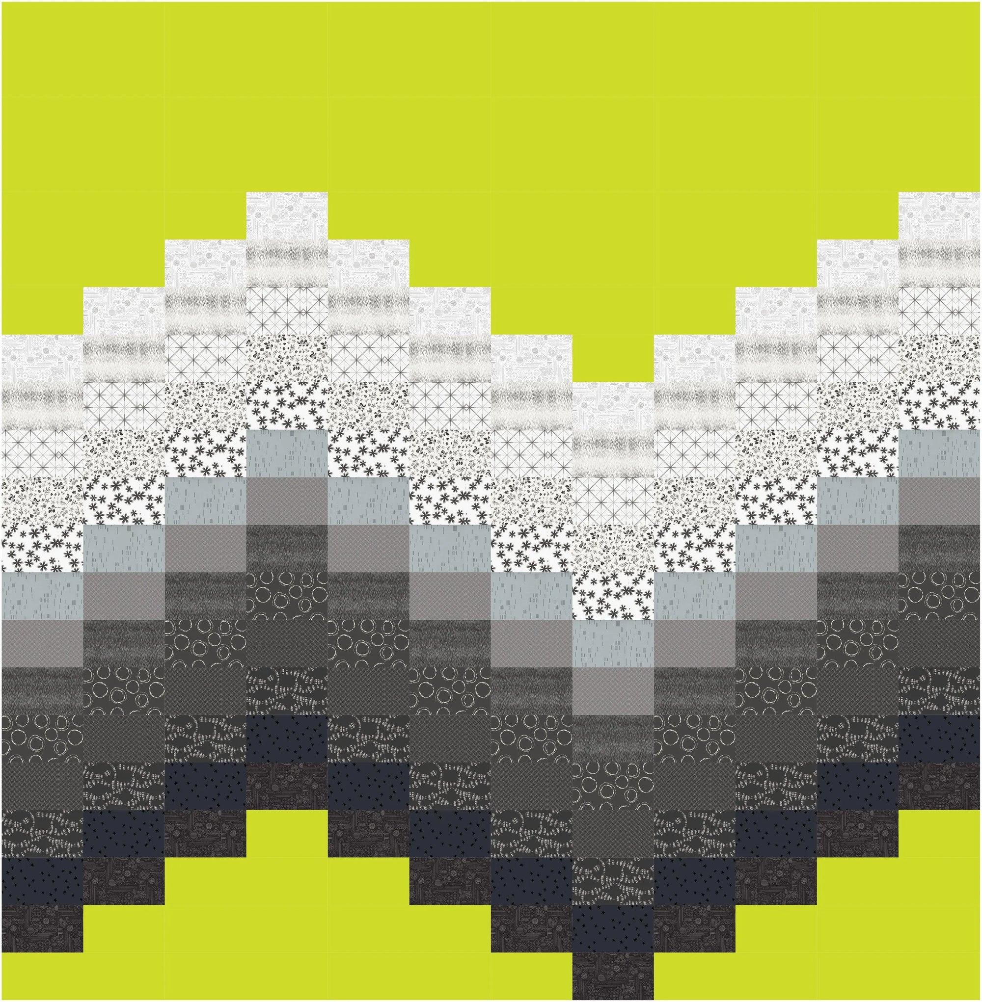 Ebb & Flow Quilt Kit - Highlighter & Ink