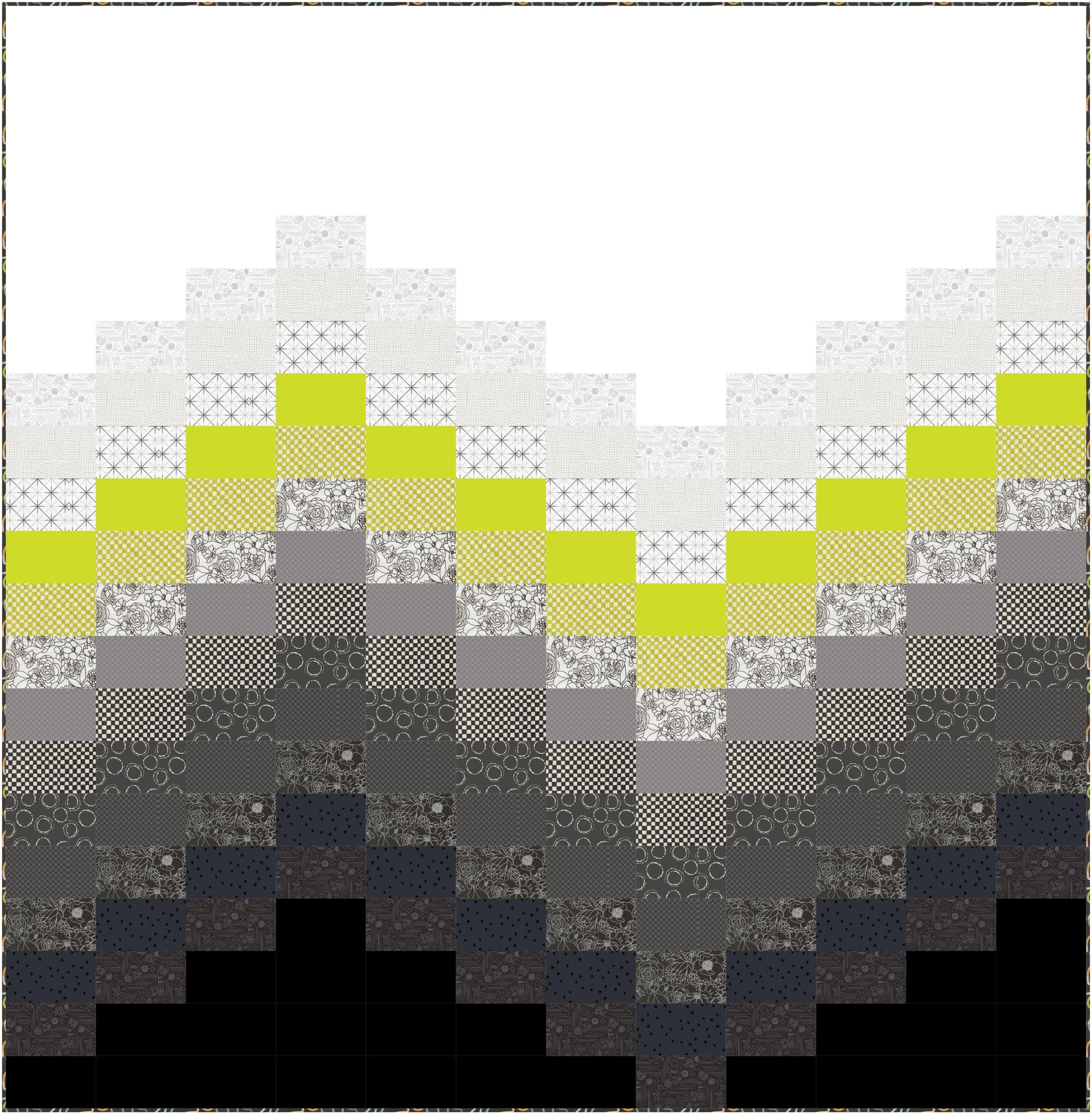 Ebb & Flow Quilt Kit - Highlighter and Ink
