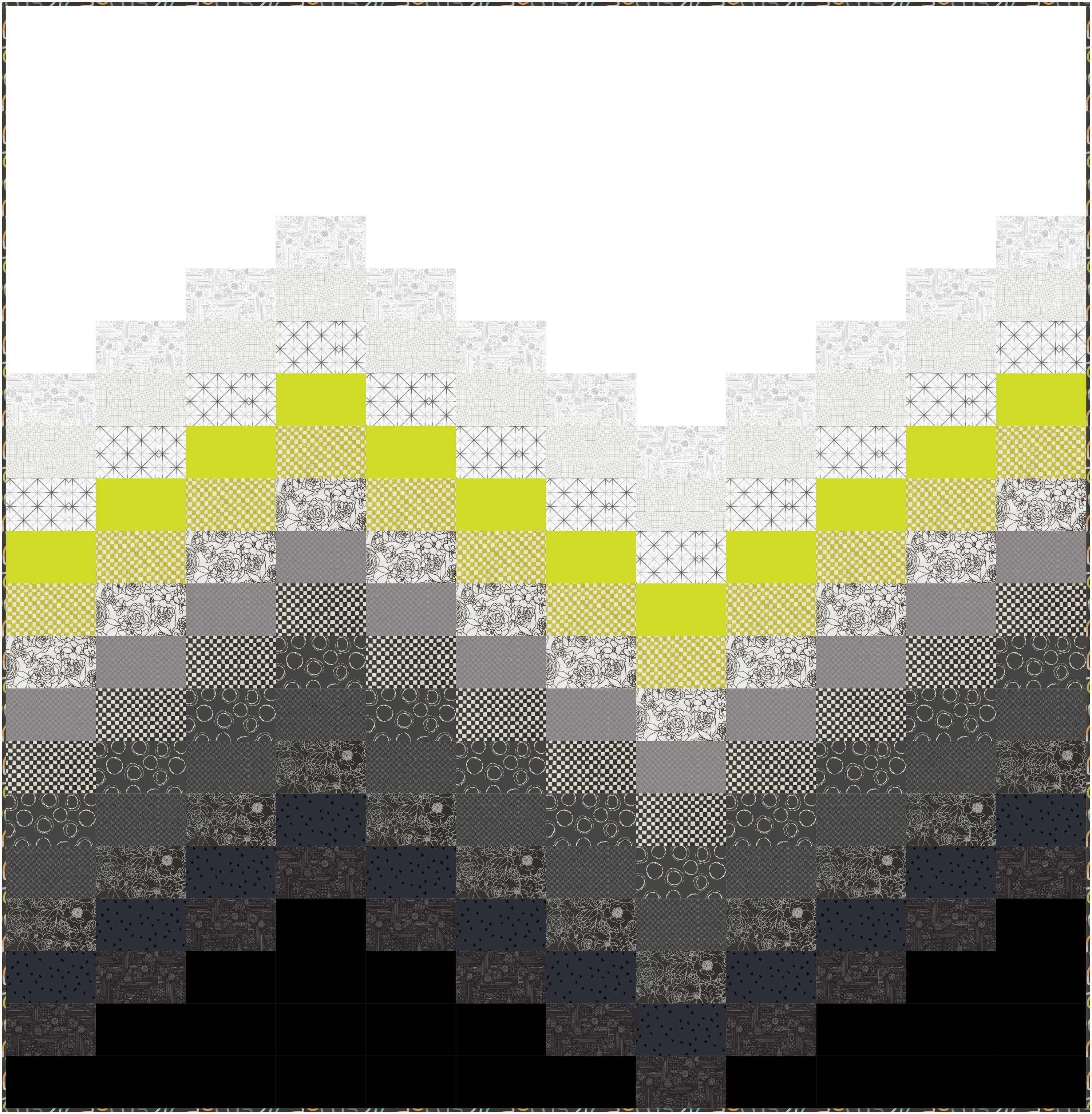Ebb & Flow Quilt Kit - Highlighter and Ink