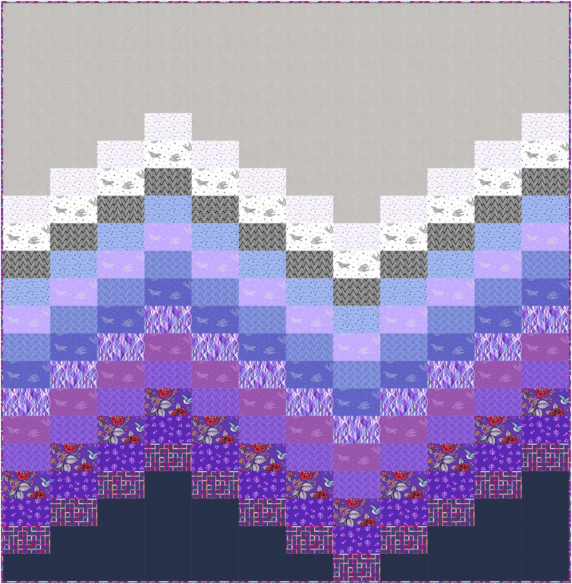 Ebb & Flow Quilt Kit - Cool Perfect Day