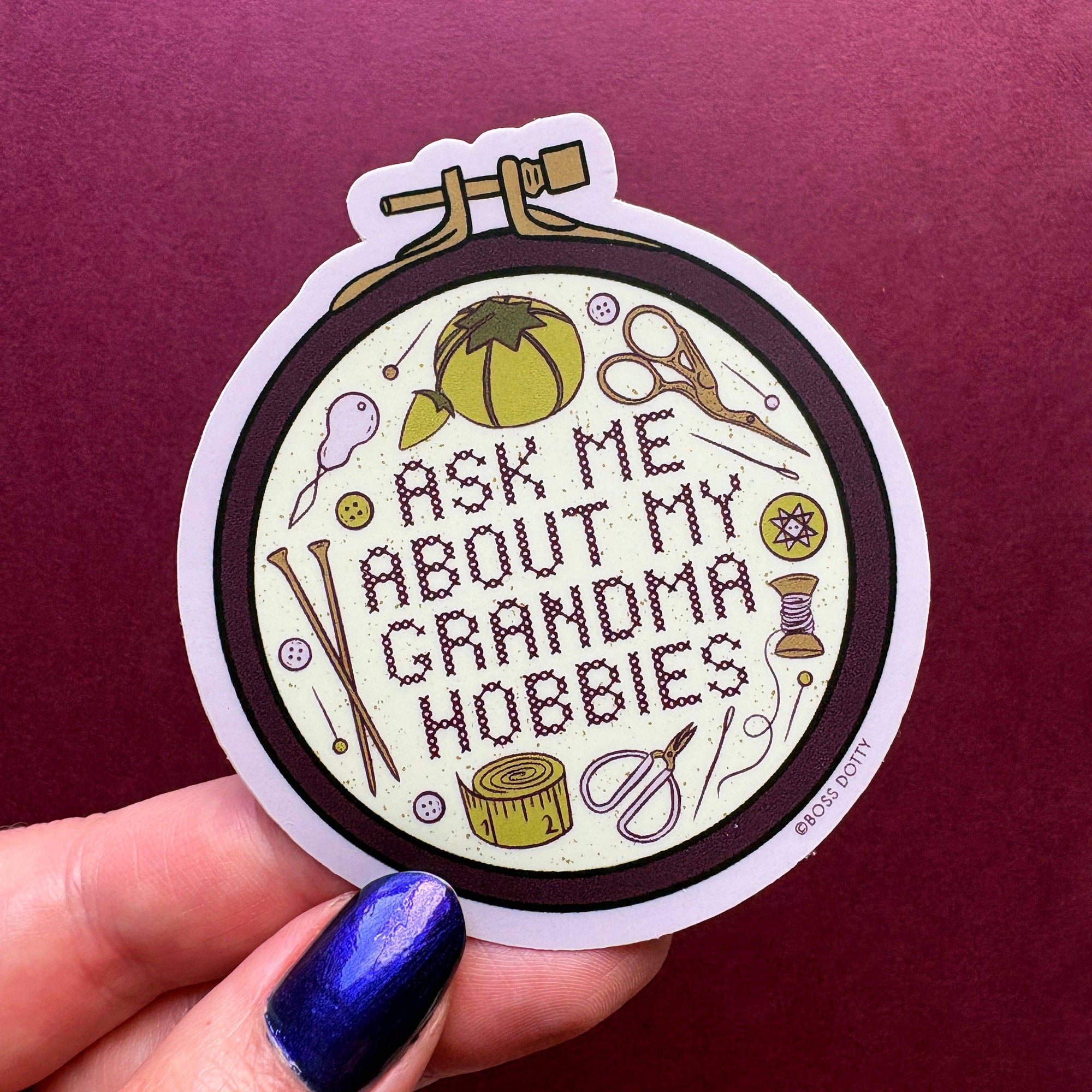 Grandma Hobbies Sticker
