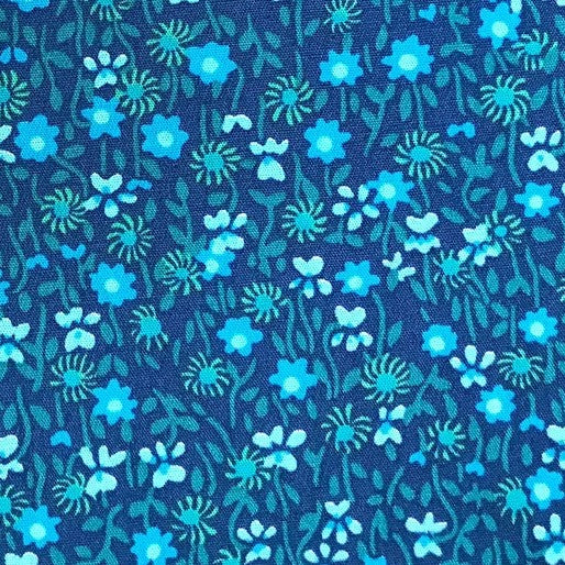Flower Power - Indigo - Petit Pan - Cotton POPLIN
