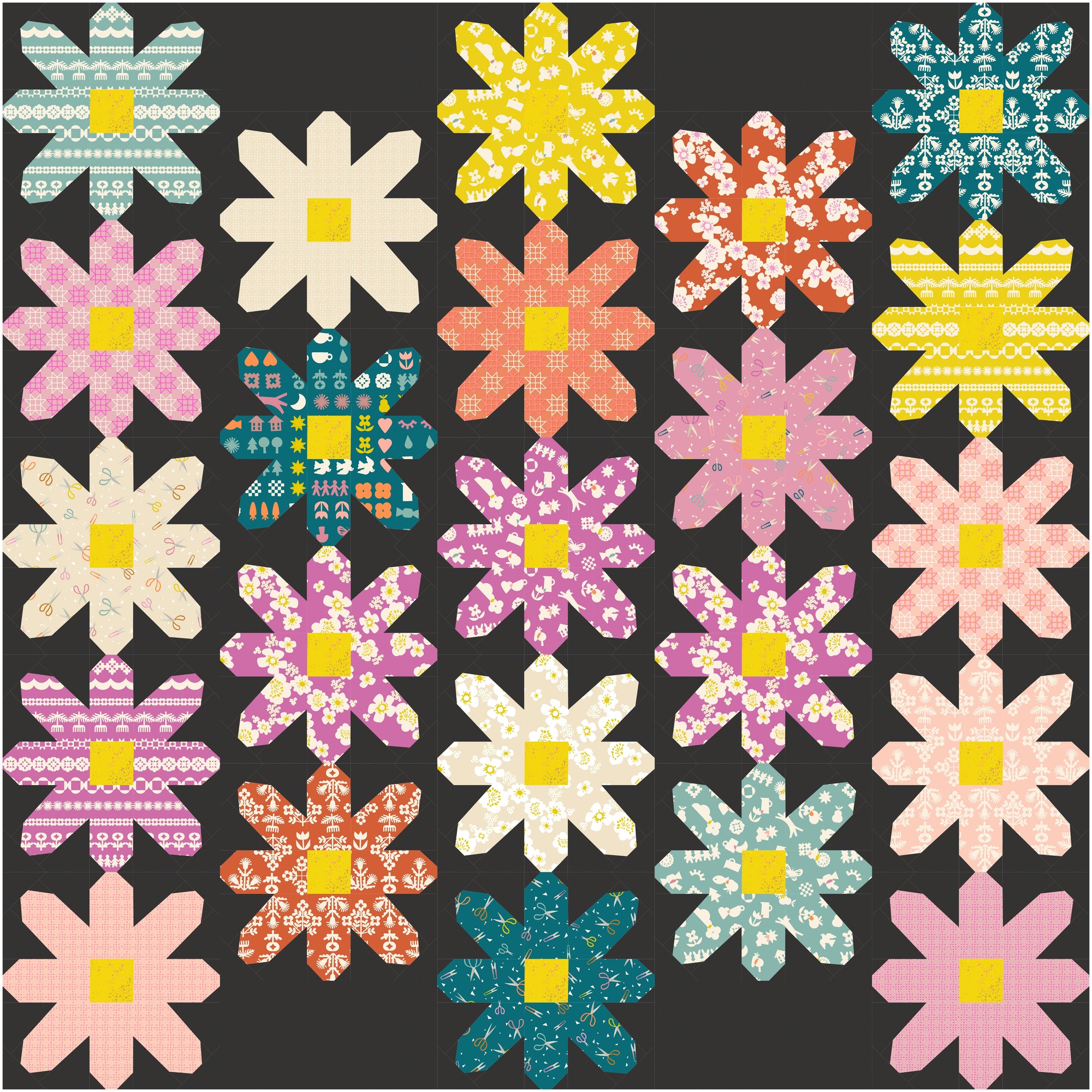 Fresh As A Daisy Quilt Kit - Paper Cuts
